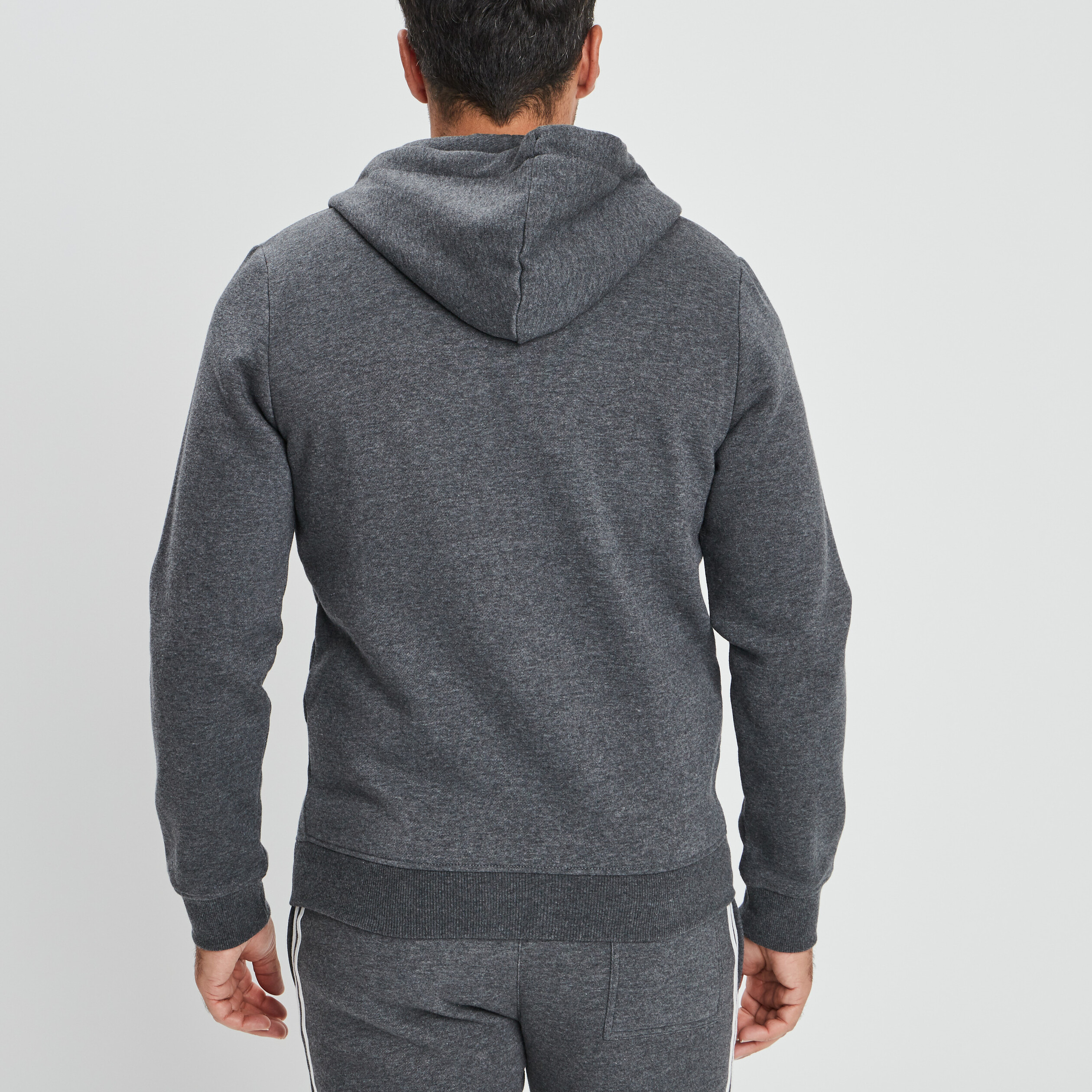 Sweat zippé à capuche Creeks gris foncé homme