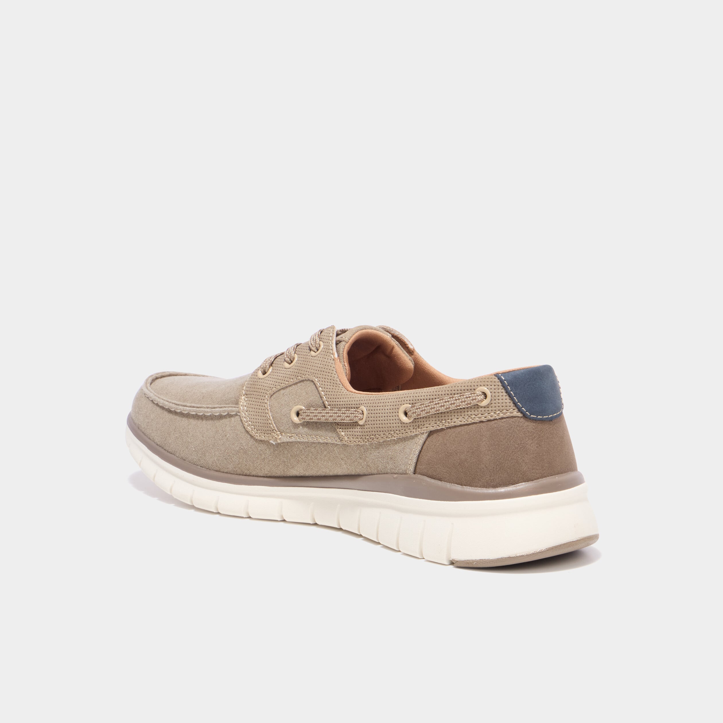 Chaussures bateau en jean sable homme