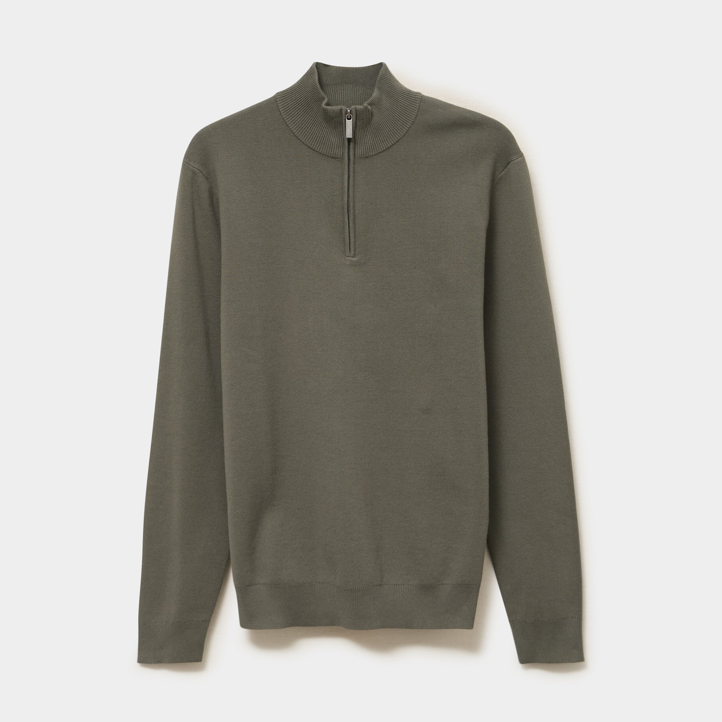 Pull camionneur manches longues vert kaki homme
