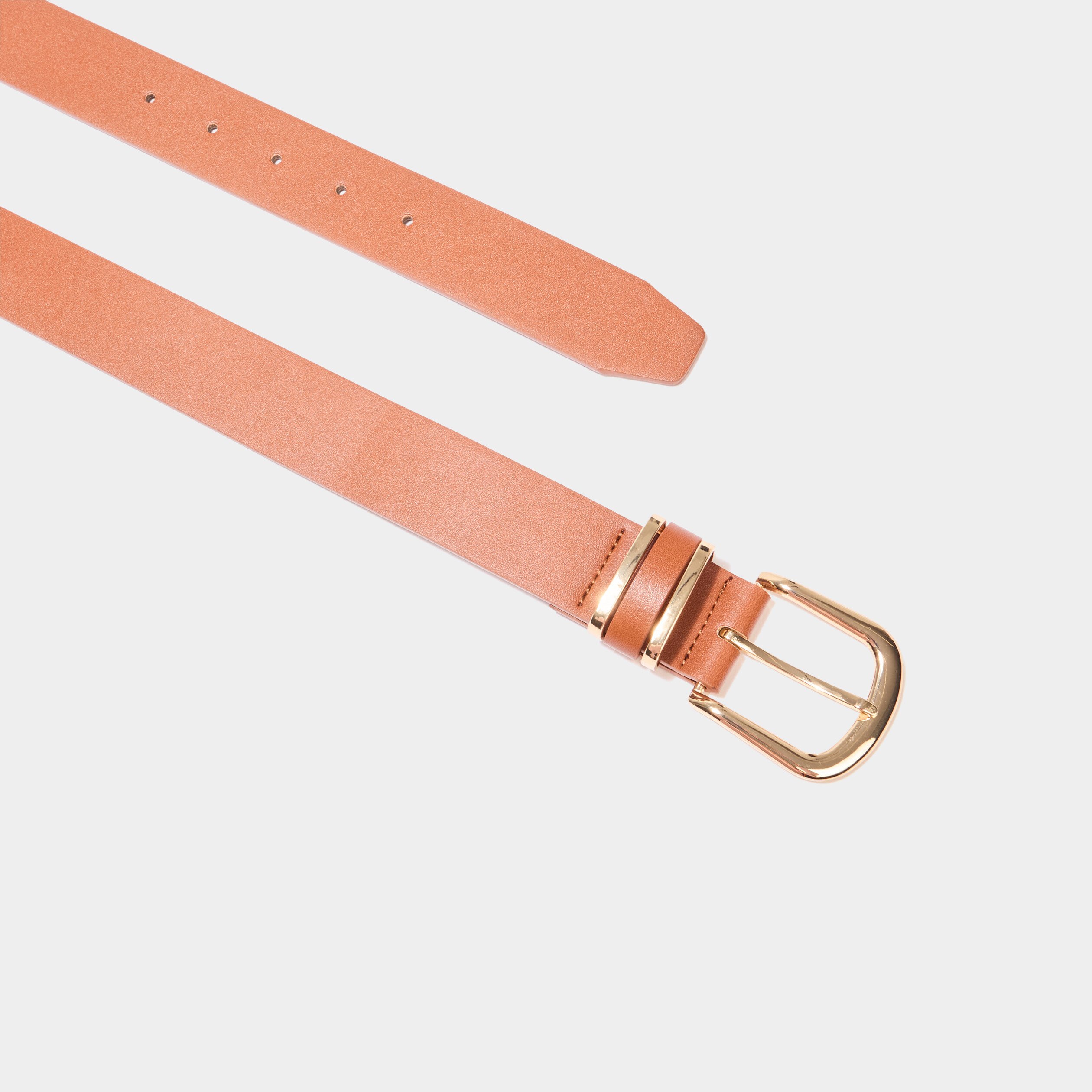 ceinture avec boucle marron cognac femme Ceinture avec boucle marron cognac femme