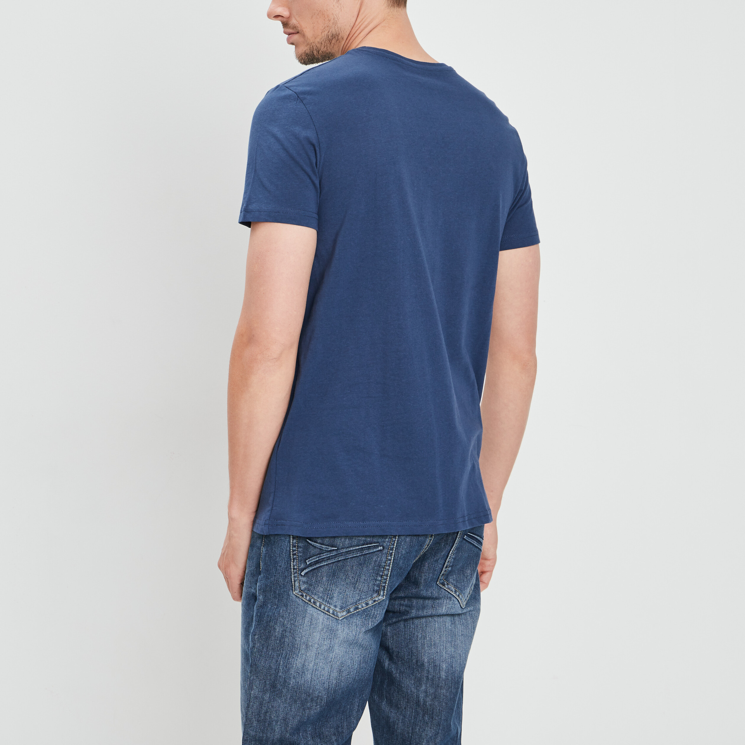T-shirt manches courtes bleu homme