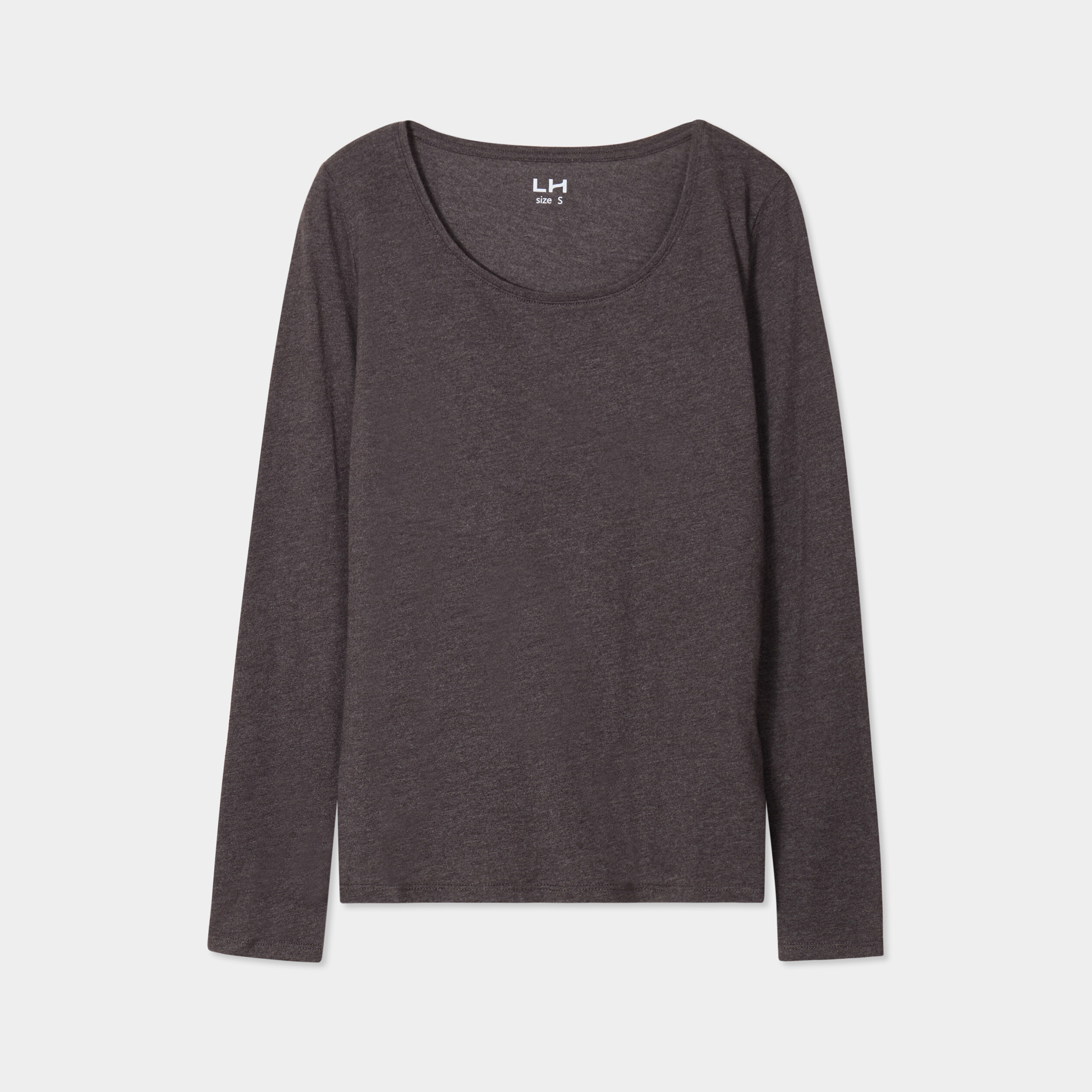 t shirt a manches longues gris fonce femme T-shirt à manches longues gris foncé femme