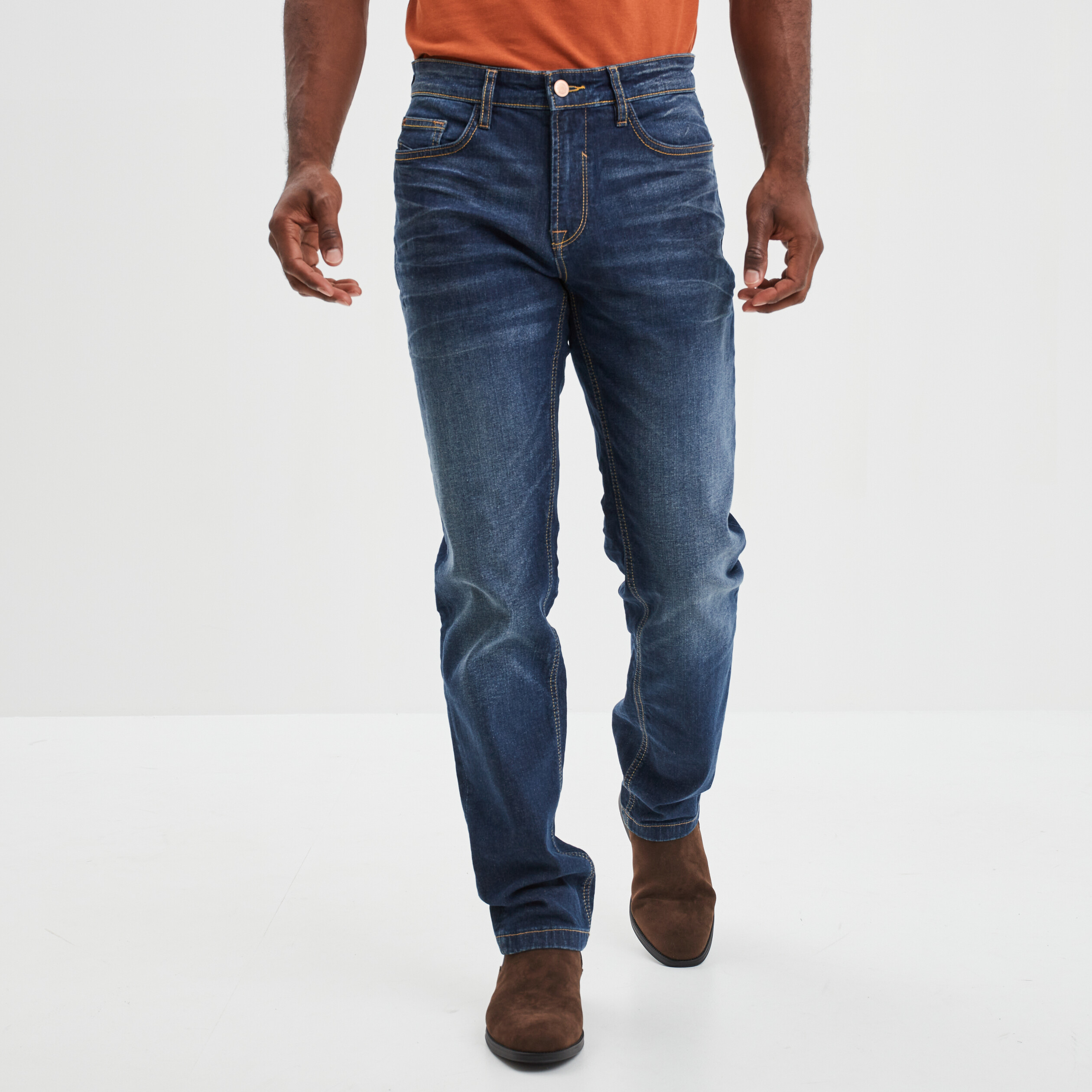 Jeans regular stretch 5 poches Creeks denim stone homme