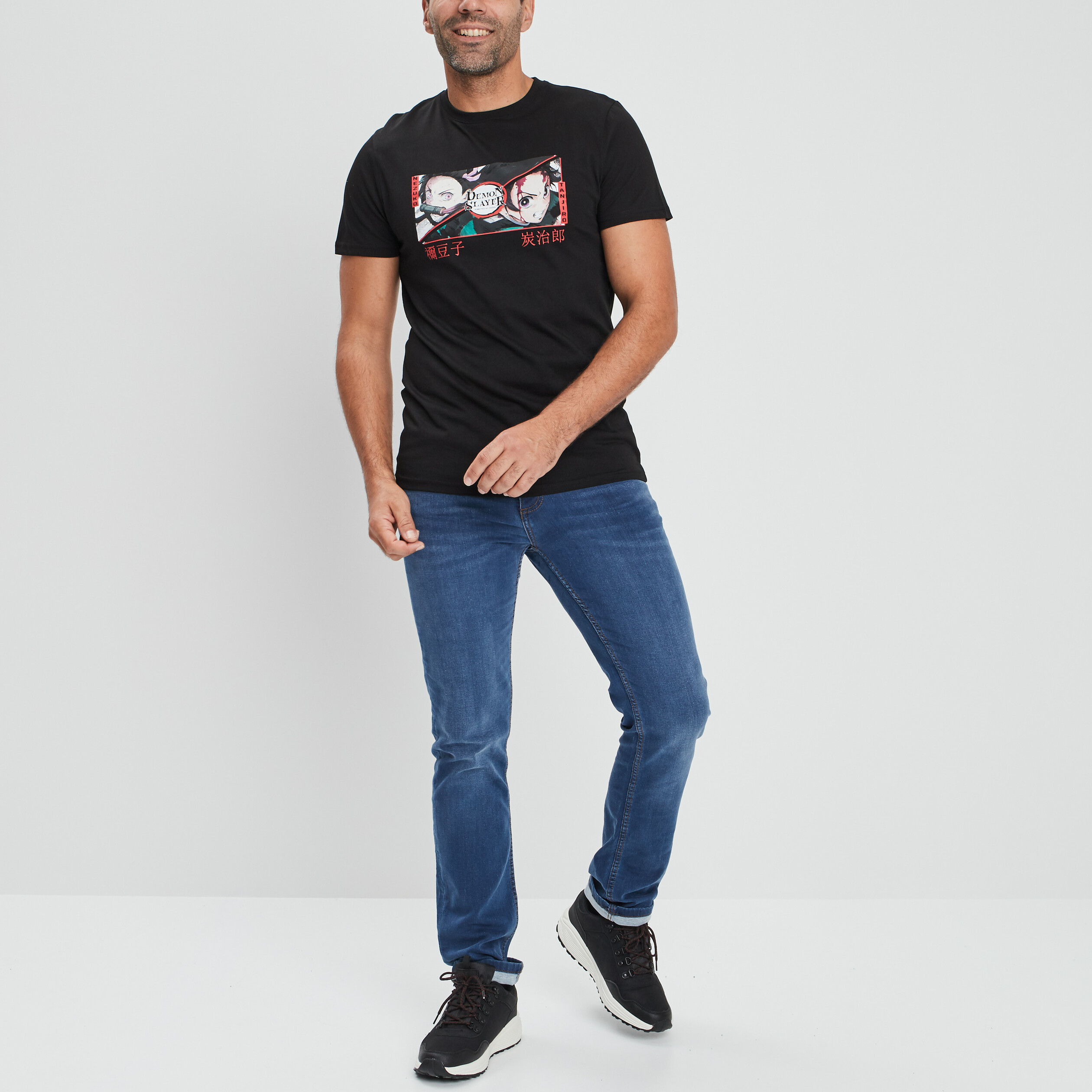 t shirt demon slayer noir homme T-shirt Demon Slayer noir homme