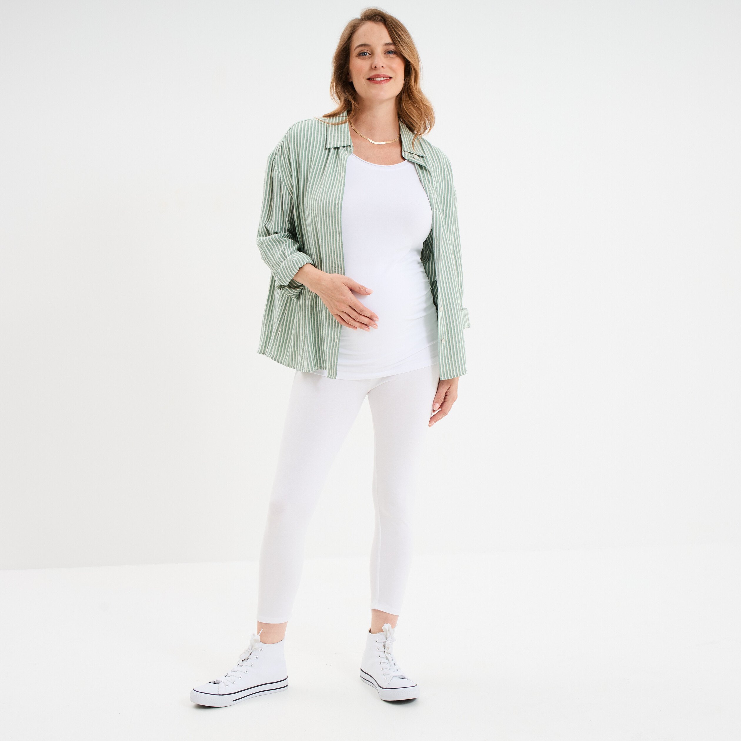 legging 78eme grossesse blanc femmemater Legging 7/8ème grossesse blanc femme maternité