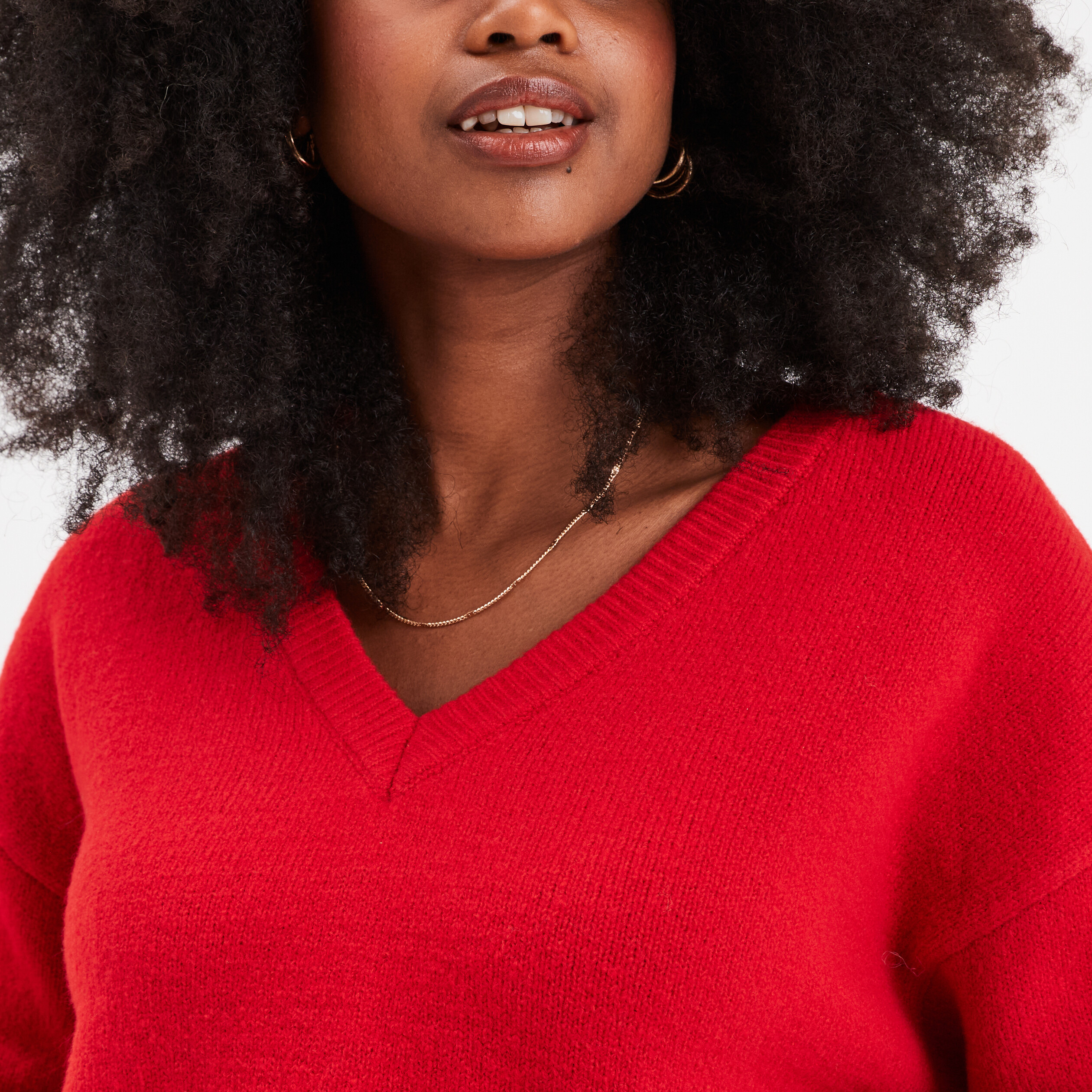 Pull Rouge Bordeaux Col V Manches Longues La Halle - Taille XL, Occasion Très Bon état