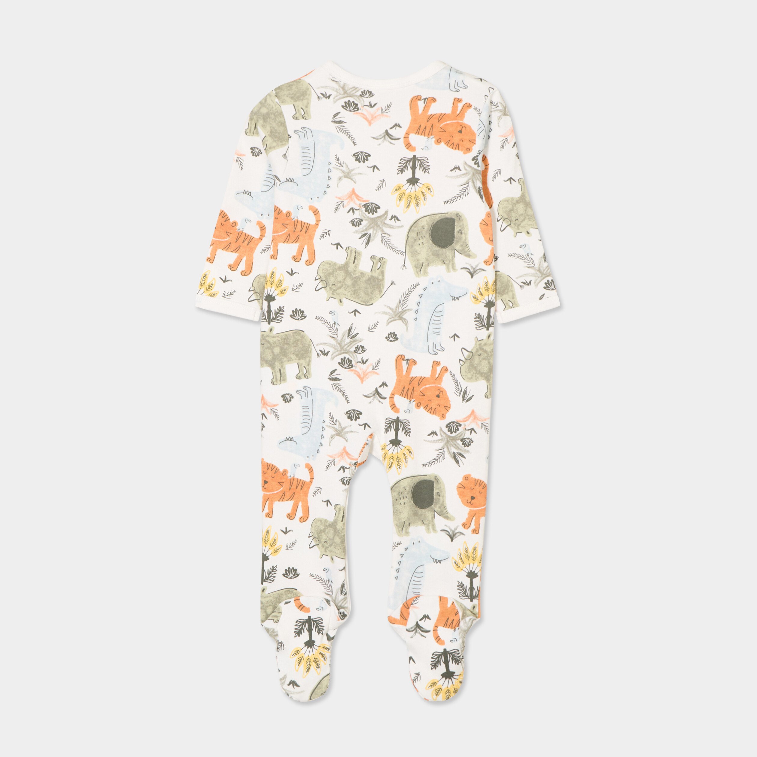 dors bien coton manches longues boutonne ecru bebe Dors-bien coton manches longues boutonné ecru bébé