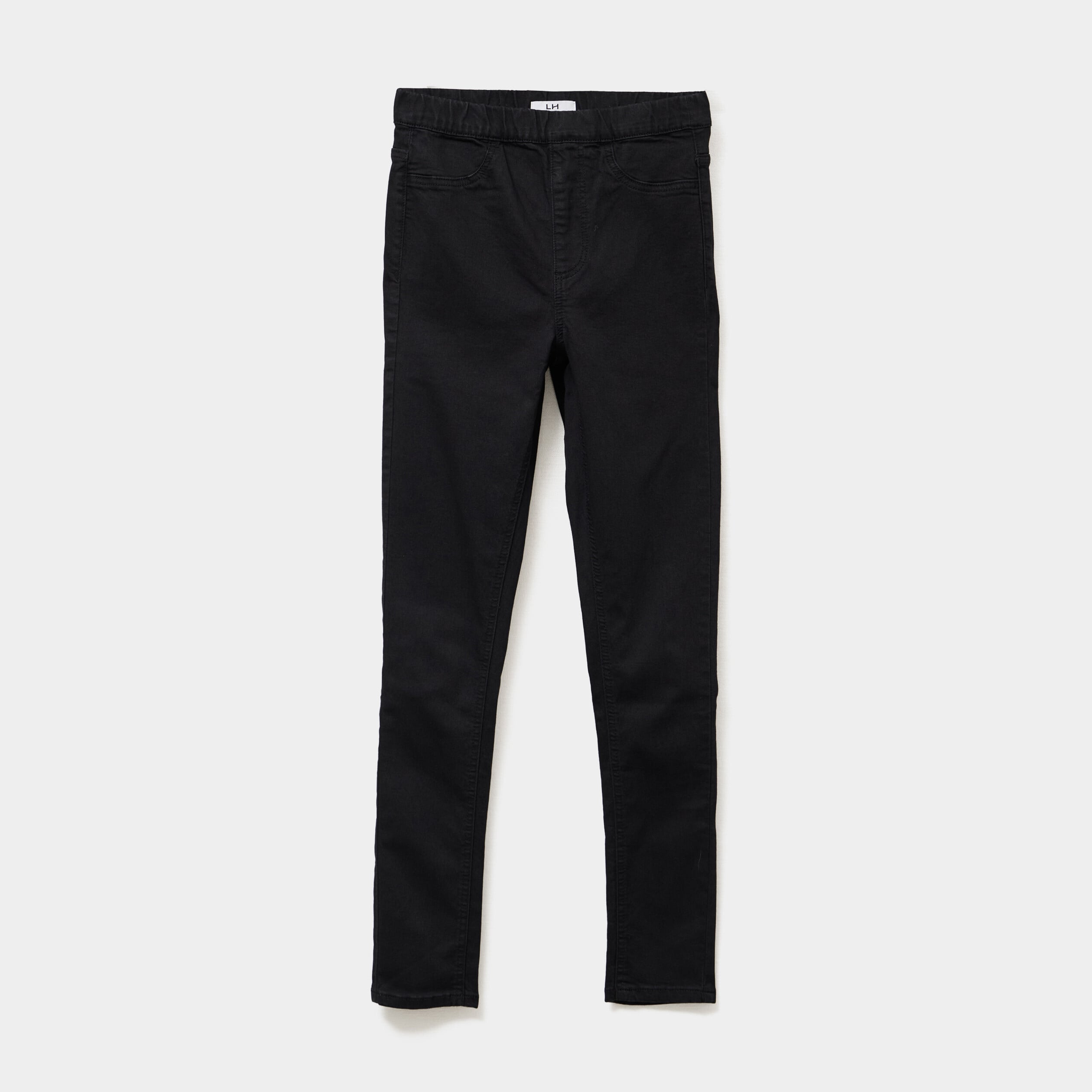 Jegging taille haute denim noir femme