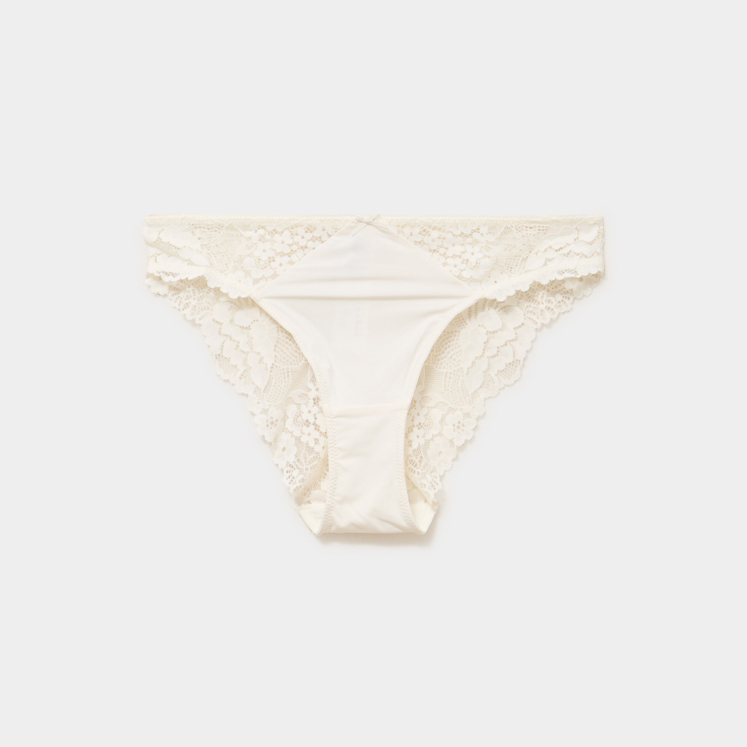 Culotte avec dentelle blanc femme