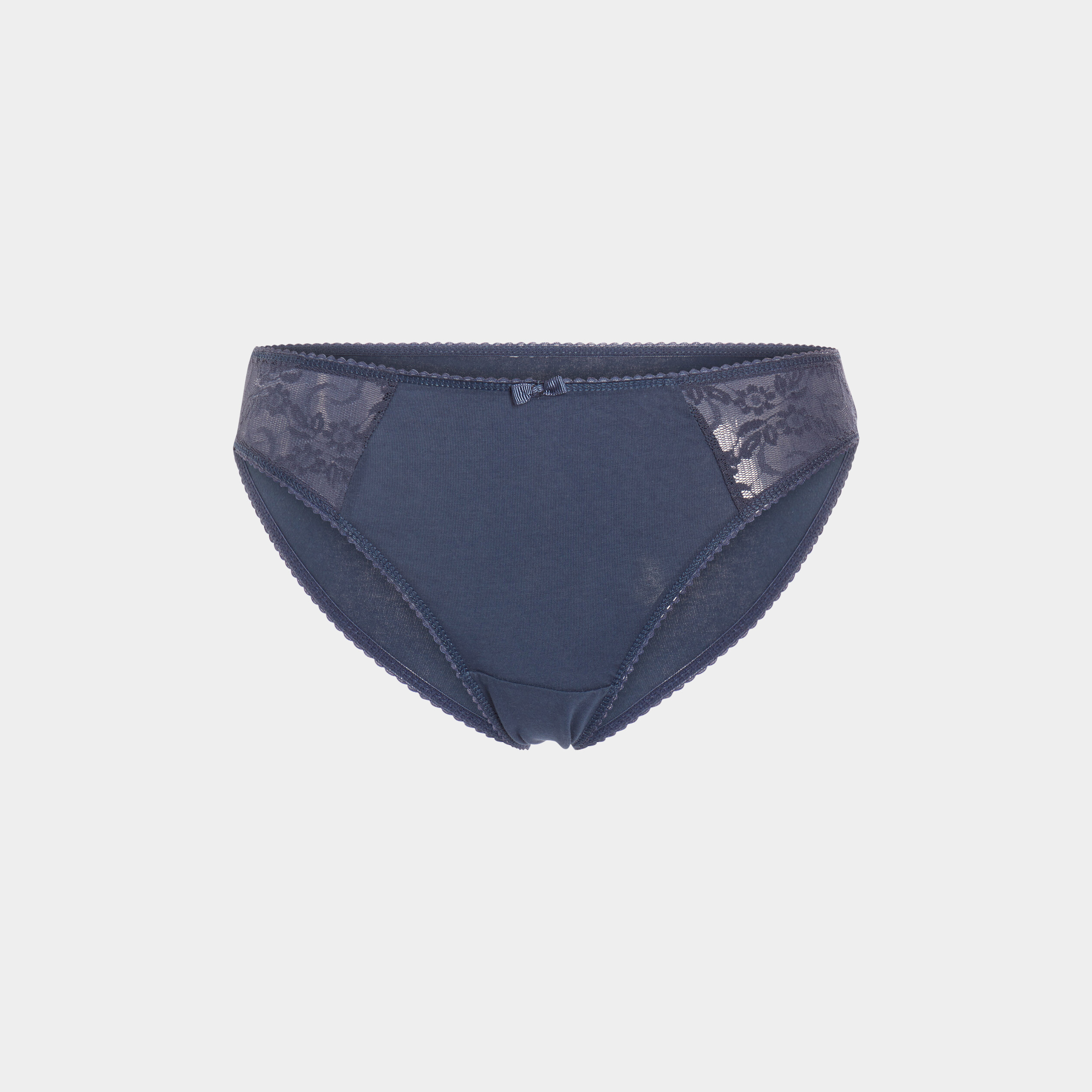 culotte en coton avec dentelle bleu petrole femme Culotte en coton avec dentelle bleu pétrole femme