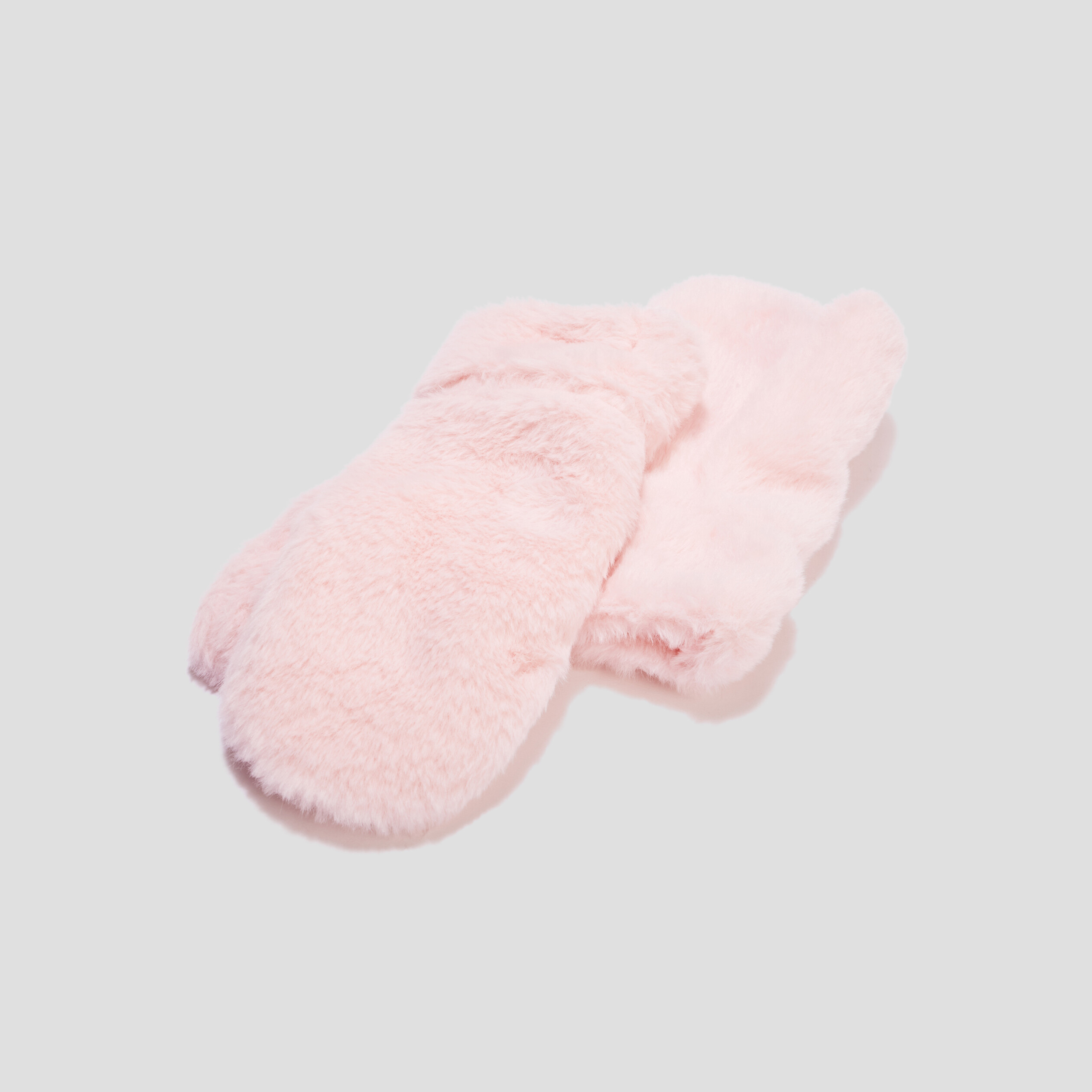 moufles imitation fourrure rose fille Moufles imitation fourrure rose fille