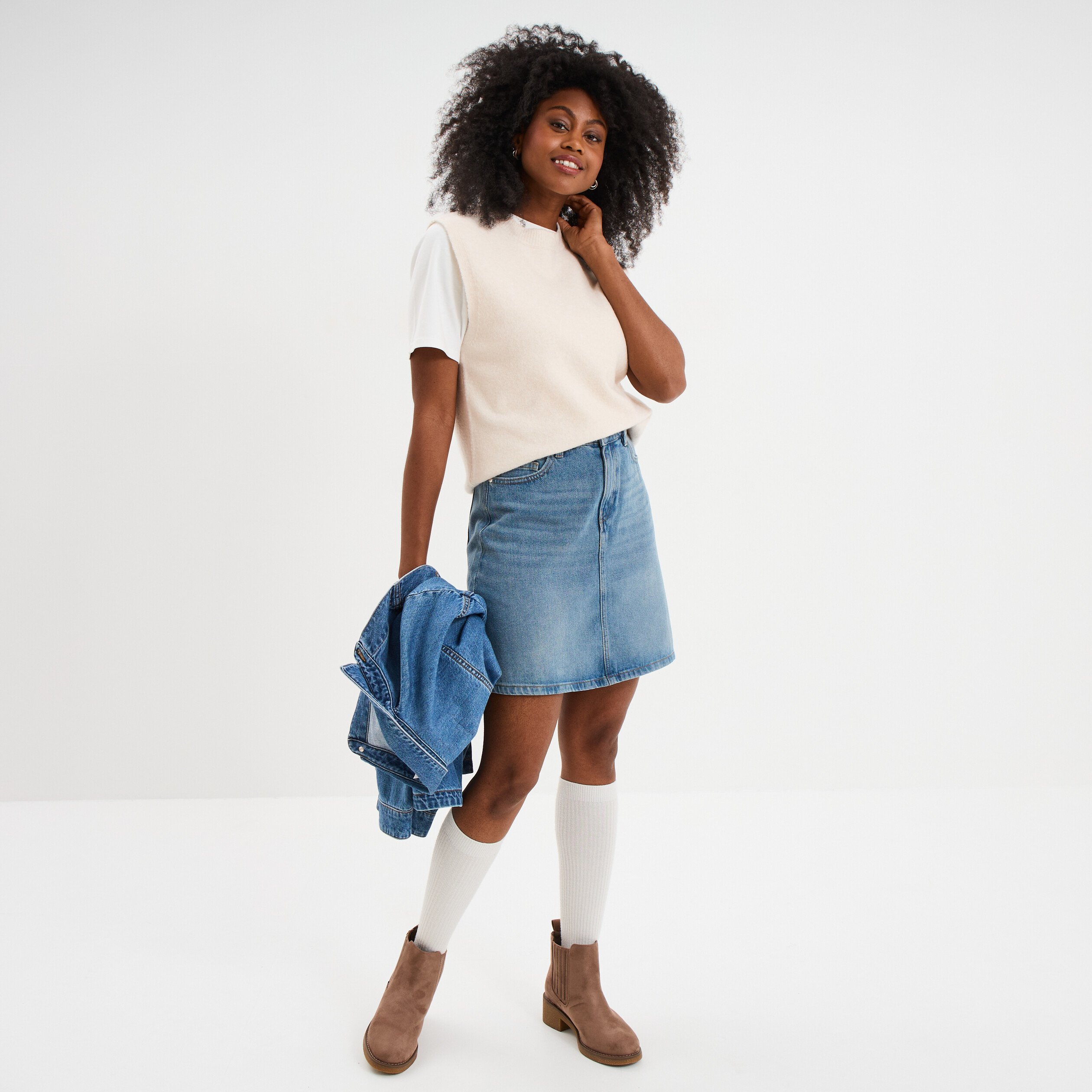 t shirt col rond manches courtes coton blanc femme T-shirt col rond manches courtes coton blanc femme