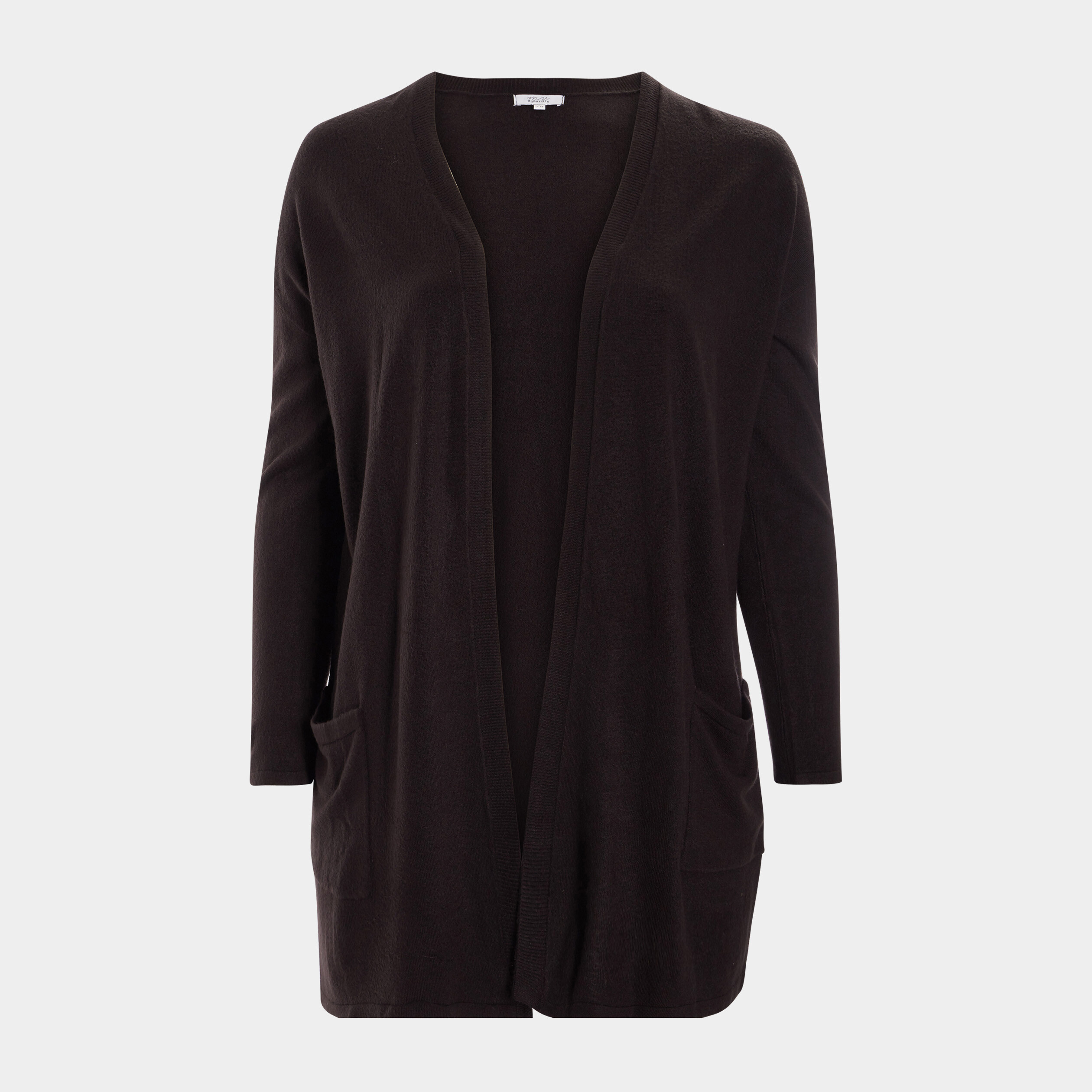 gilet mi long avec col en v noir femmegt Gilet mi-long avec col en V noir femme grande taille