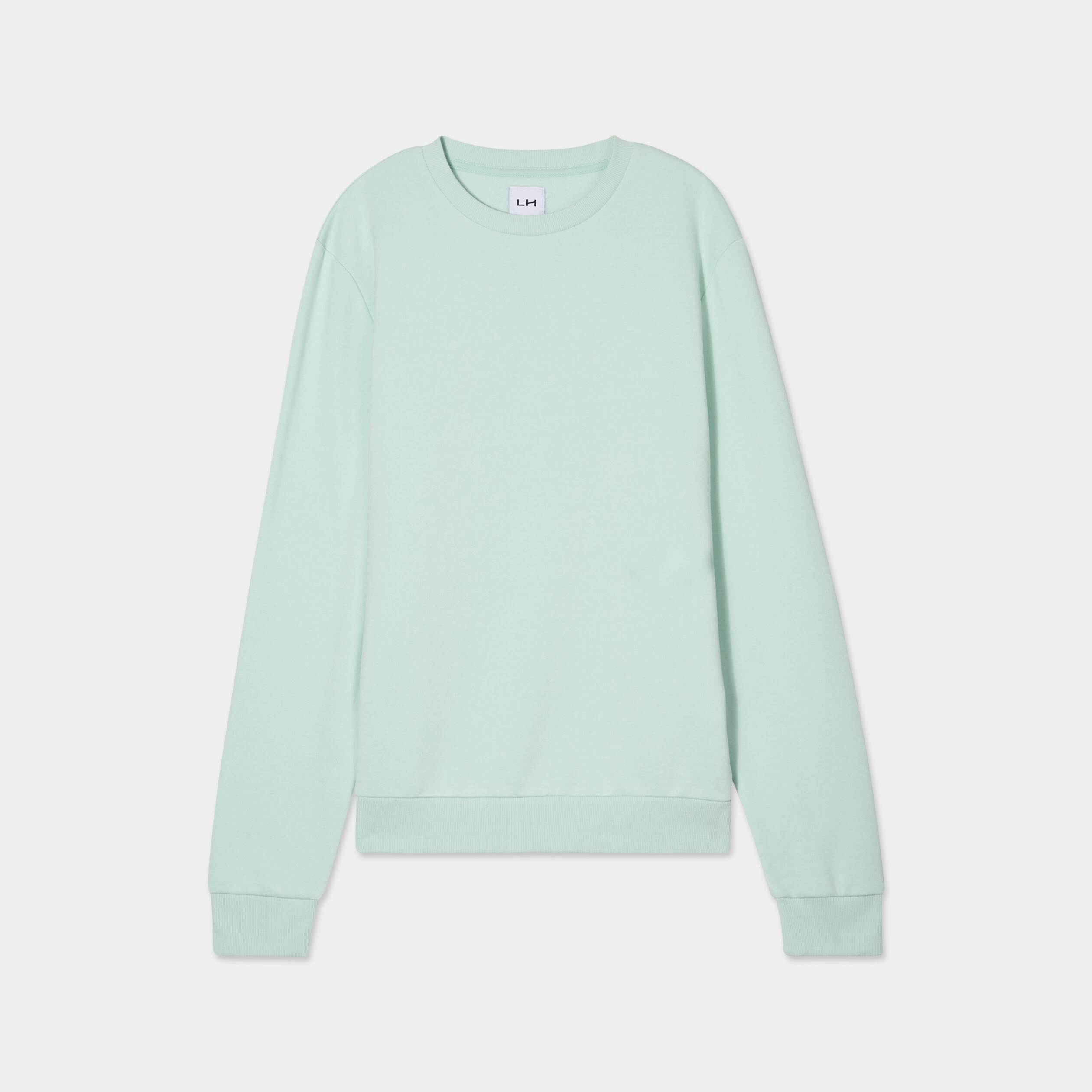 Sweat avec col rond vert pastel homme