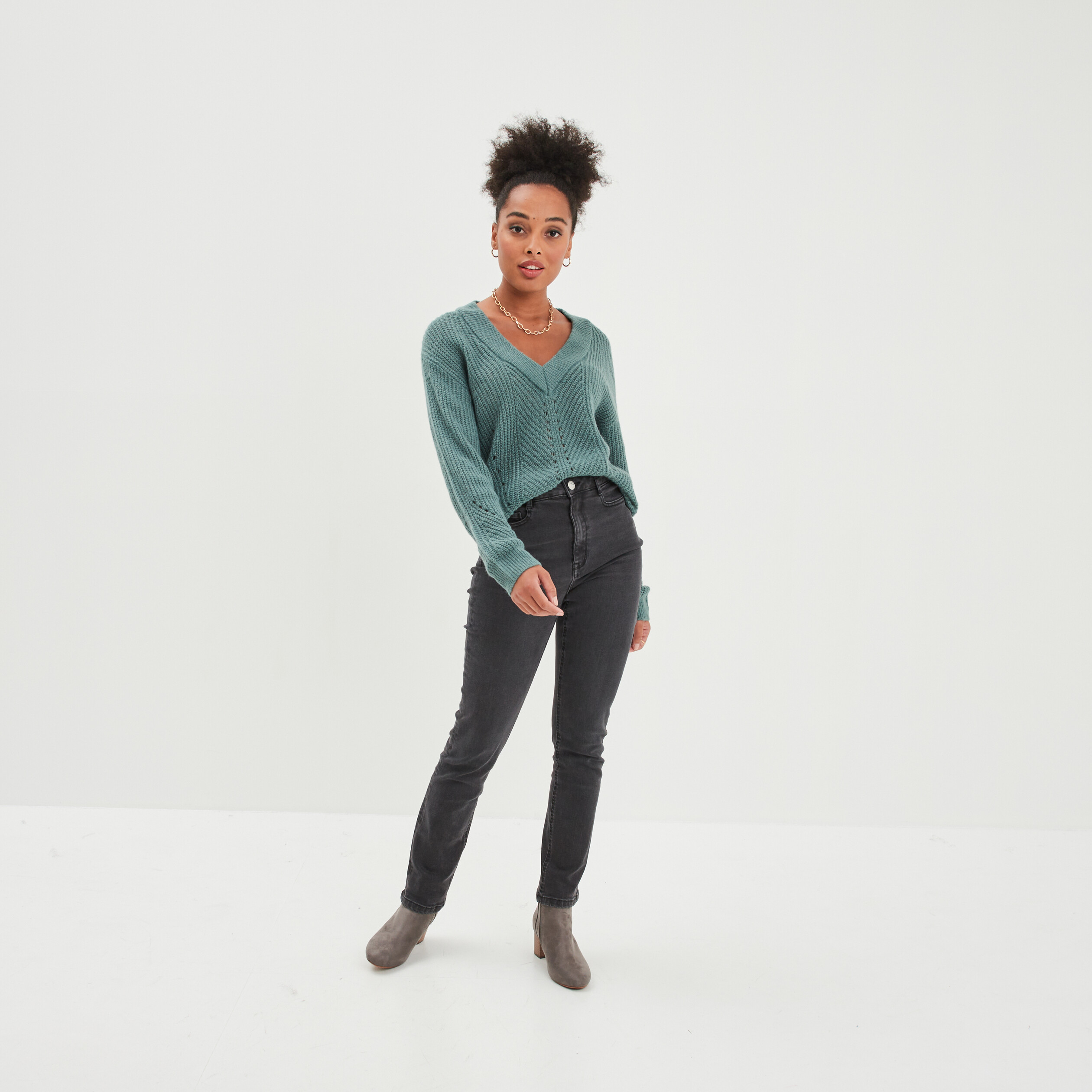 jeans slim taille haute denim noir femme Jeans slim taille haute denim noir femme
