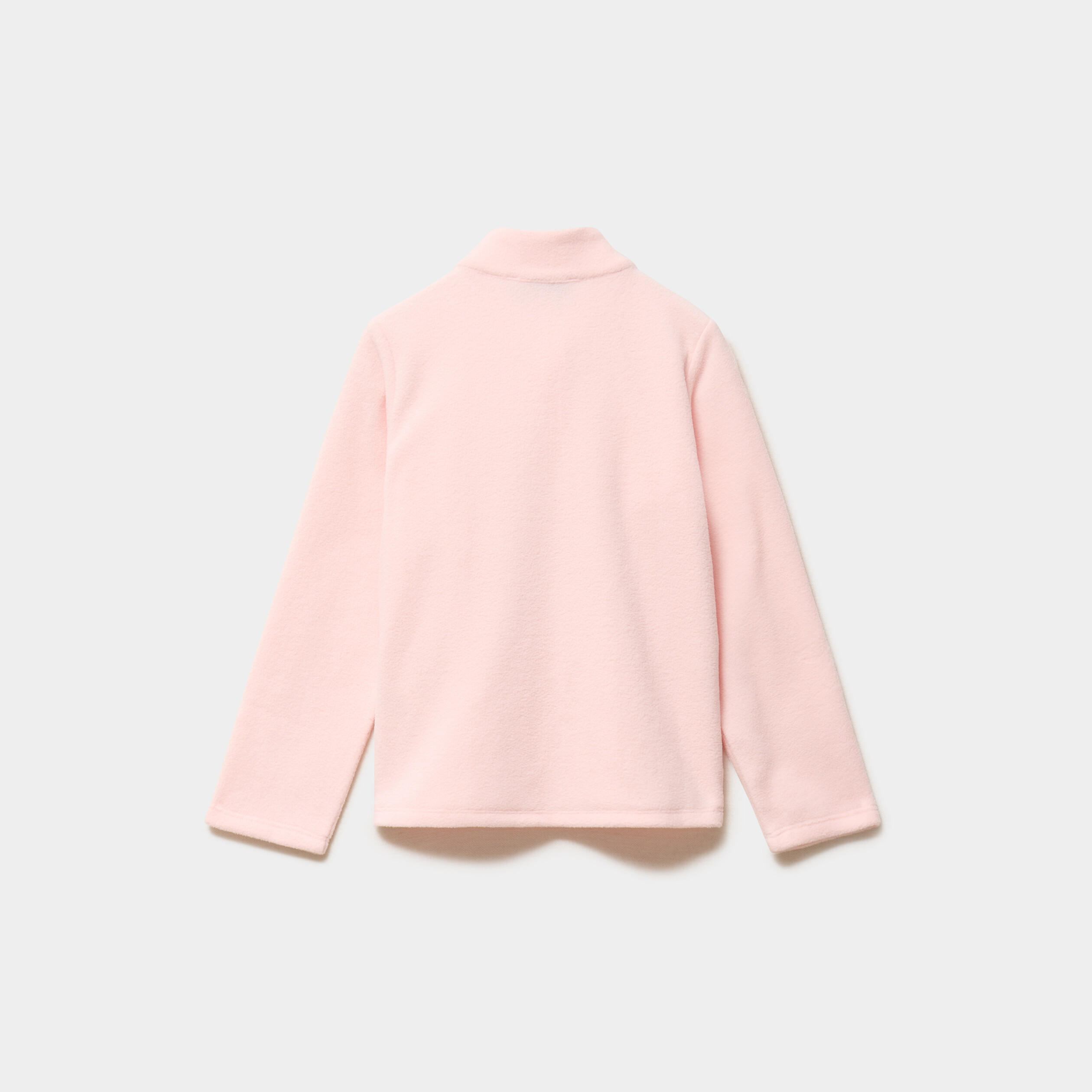 Sweat polaire col camionneur rose clair fille