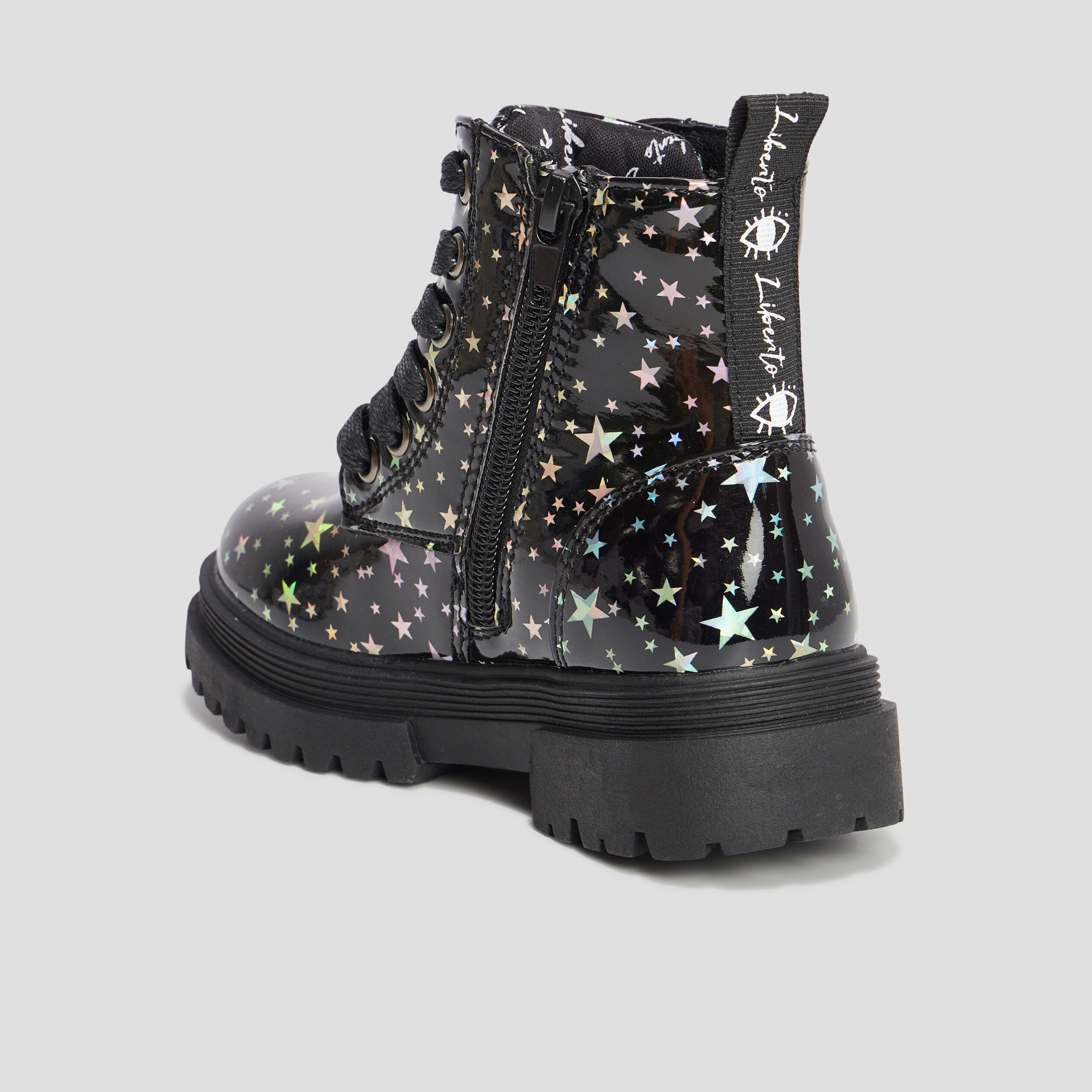 Bottines vernies semelles crantées noir fille