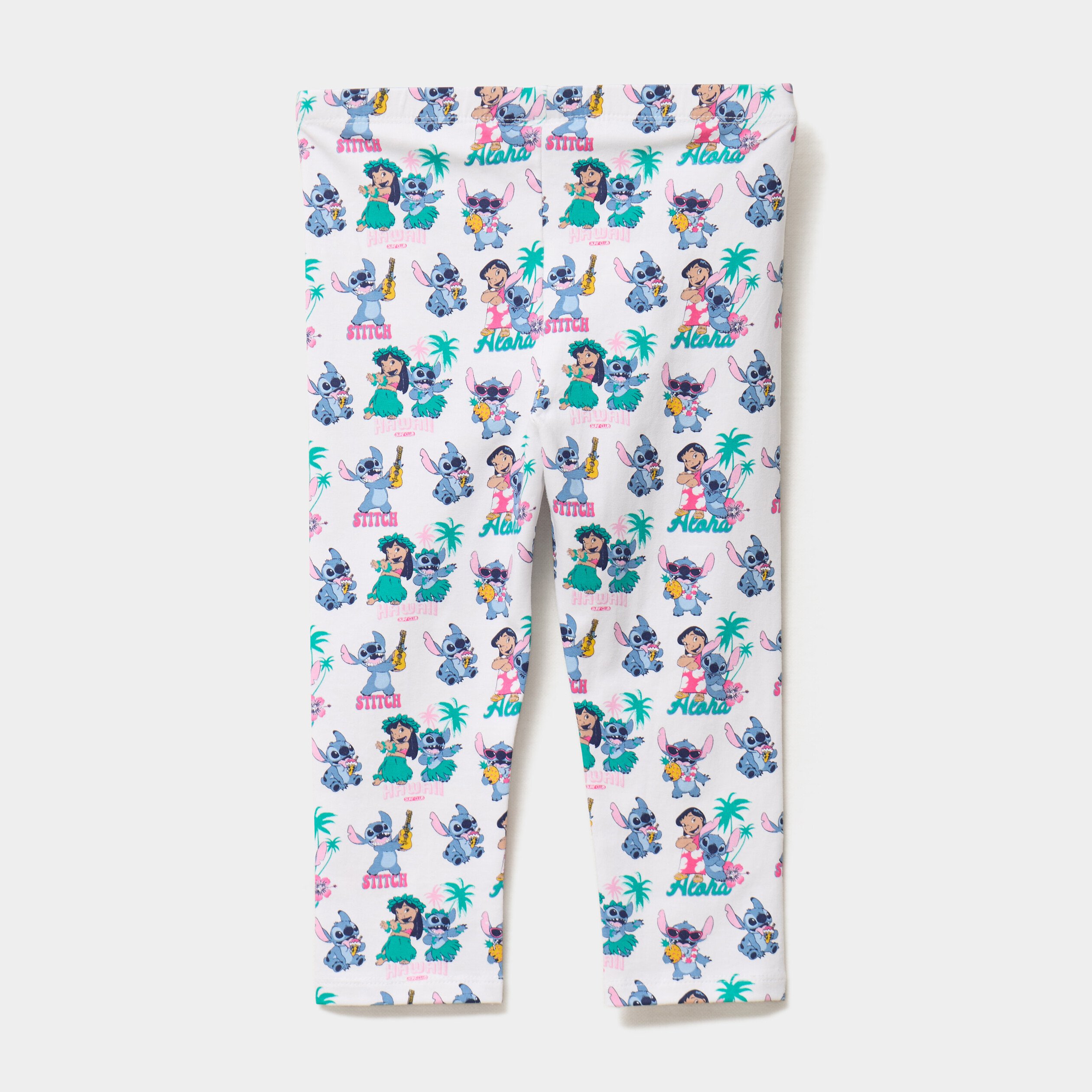 legging corsaire coton stitch blanc fille Legging corsaire coton Stitch blanc fille