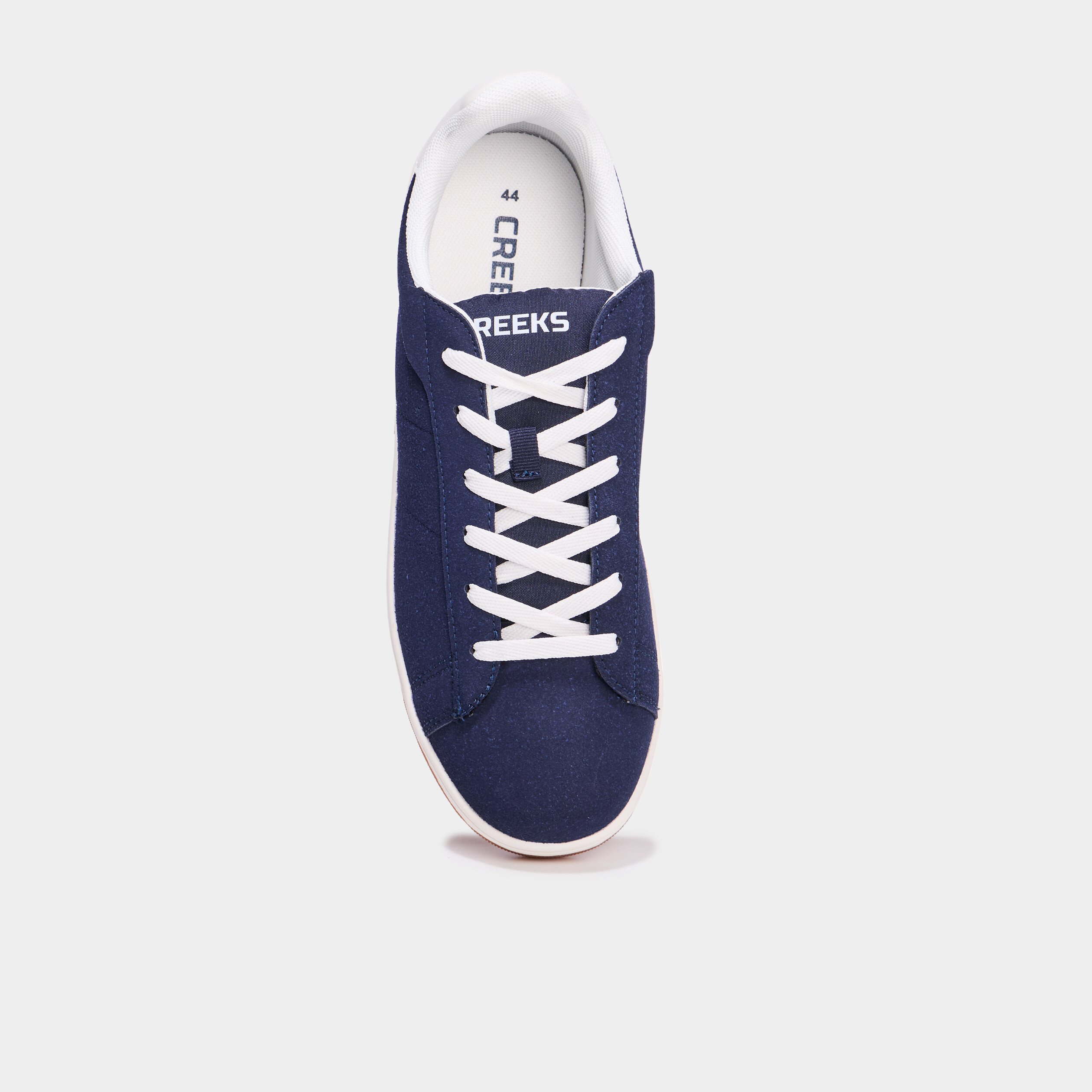 Tennis basses &agrave; lacets bleu marine homme
