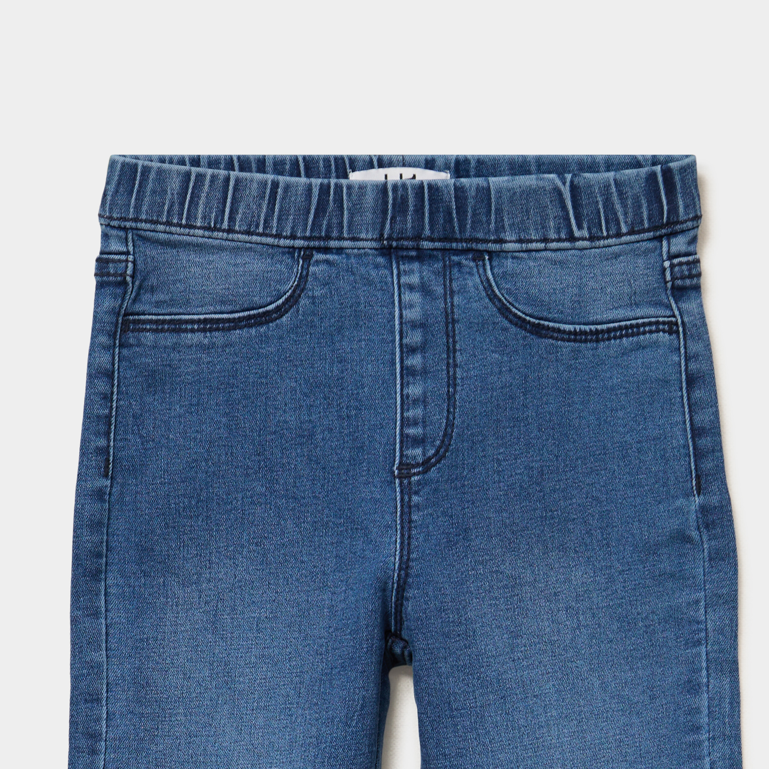 Jegging bootcut taille &eacute;lastiqu&eacute;e bleu clair fille
