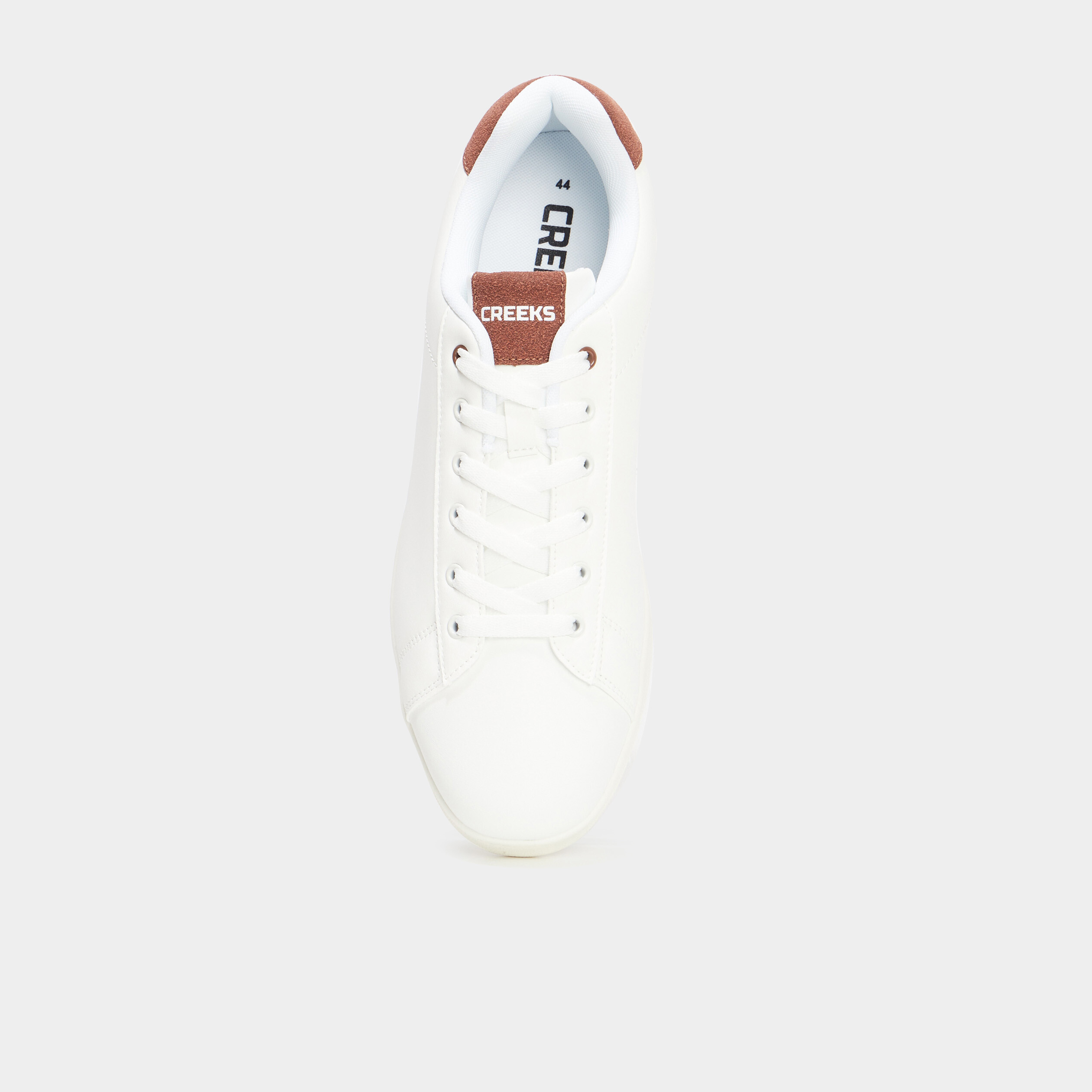 Tennis basses &agrave; lacets marron clair homme