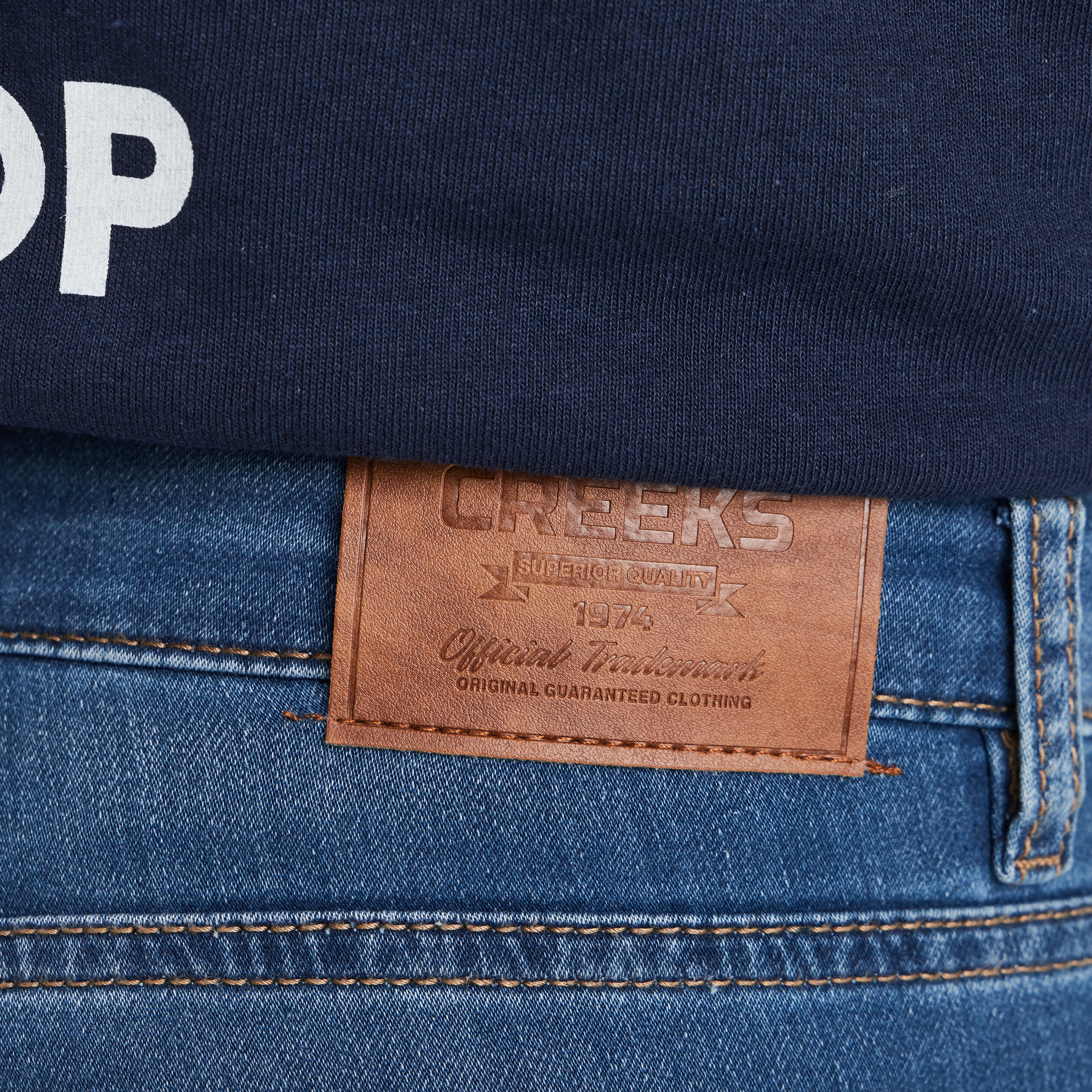 Jean stretch coupe slim denim double stone homme