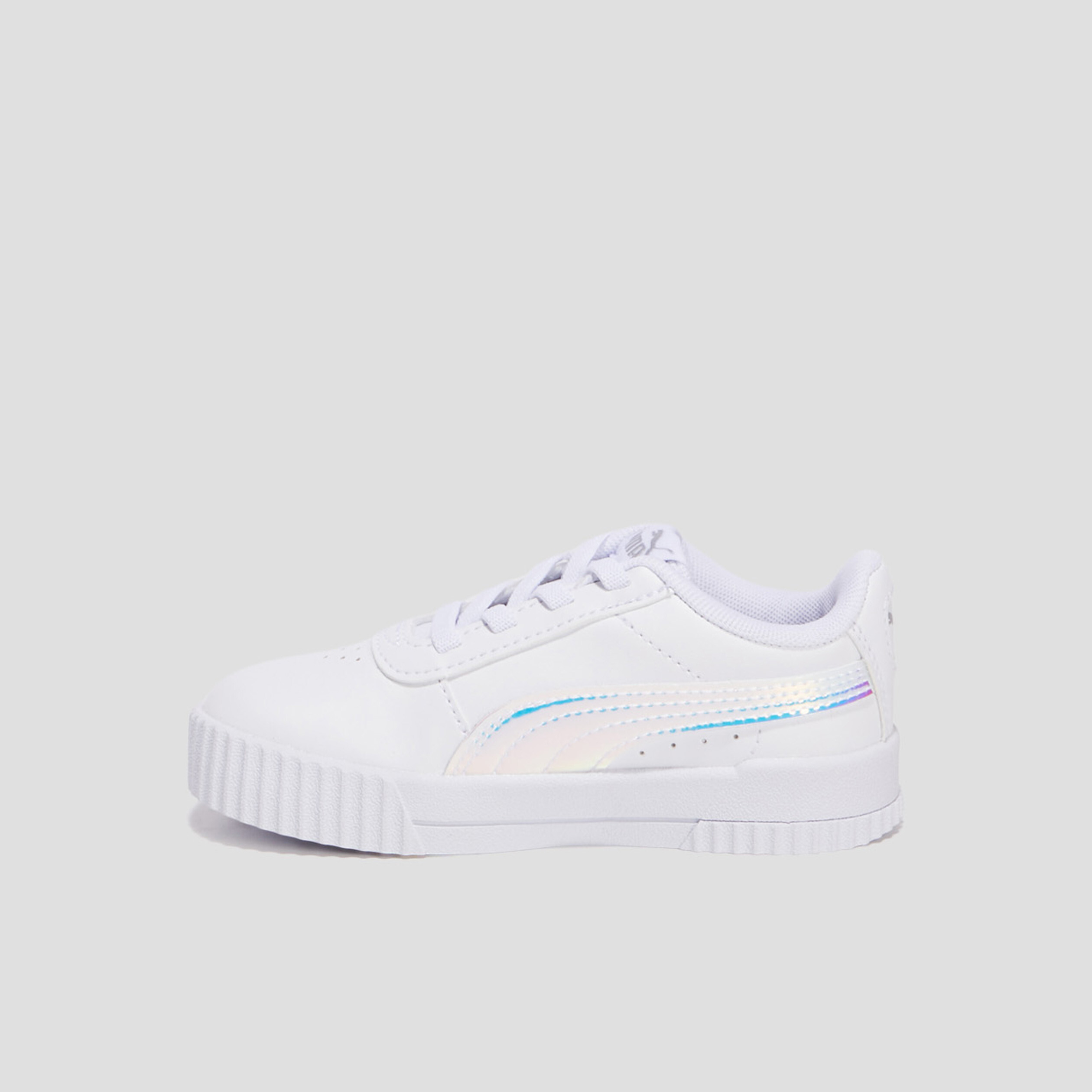 tennis a lacets puma carina blanc fille Tennis à lacets Puma Carina blanc fille