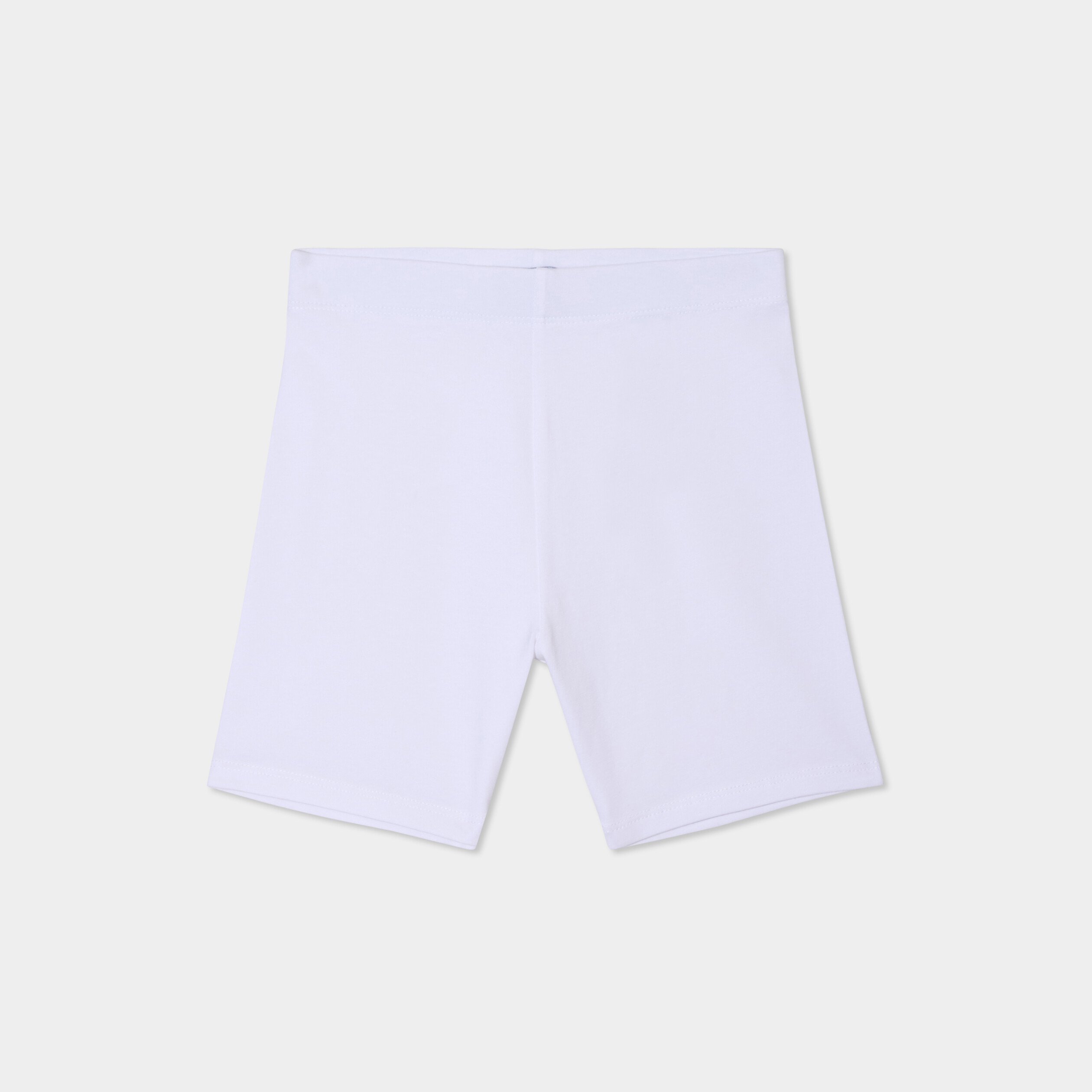 legging short coton taille elastiquee blanc fille Legging short coton taille élastiquée blanc fille