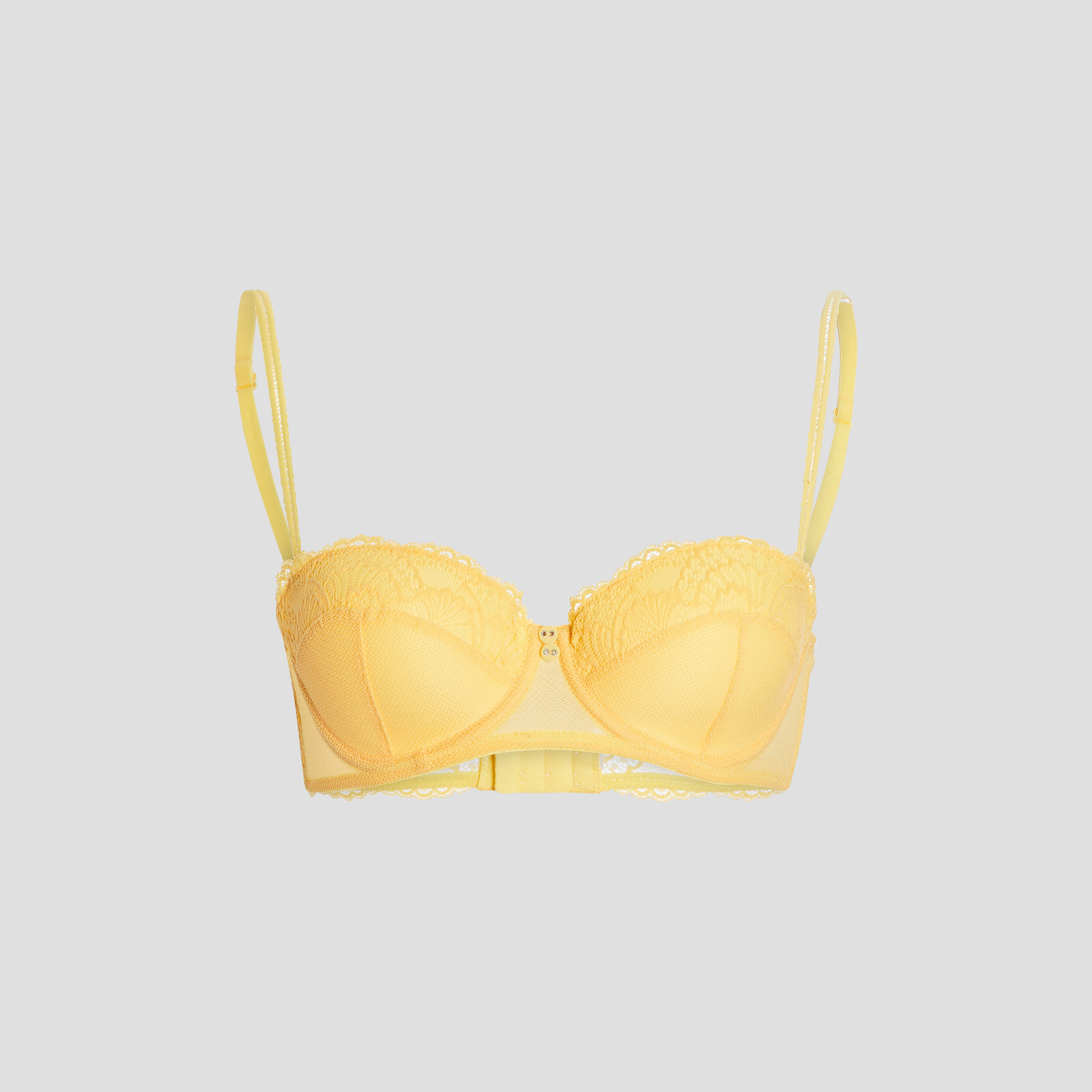 Soutien-gorge bandeau jaune citron femme