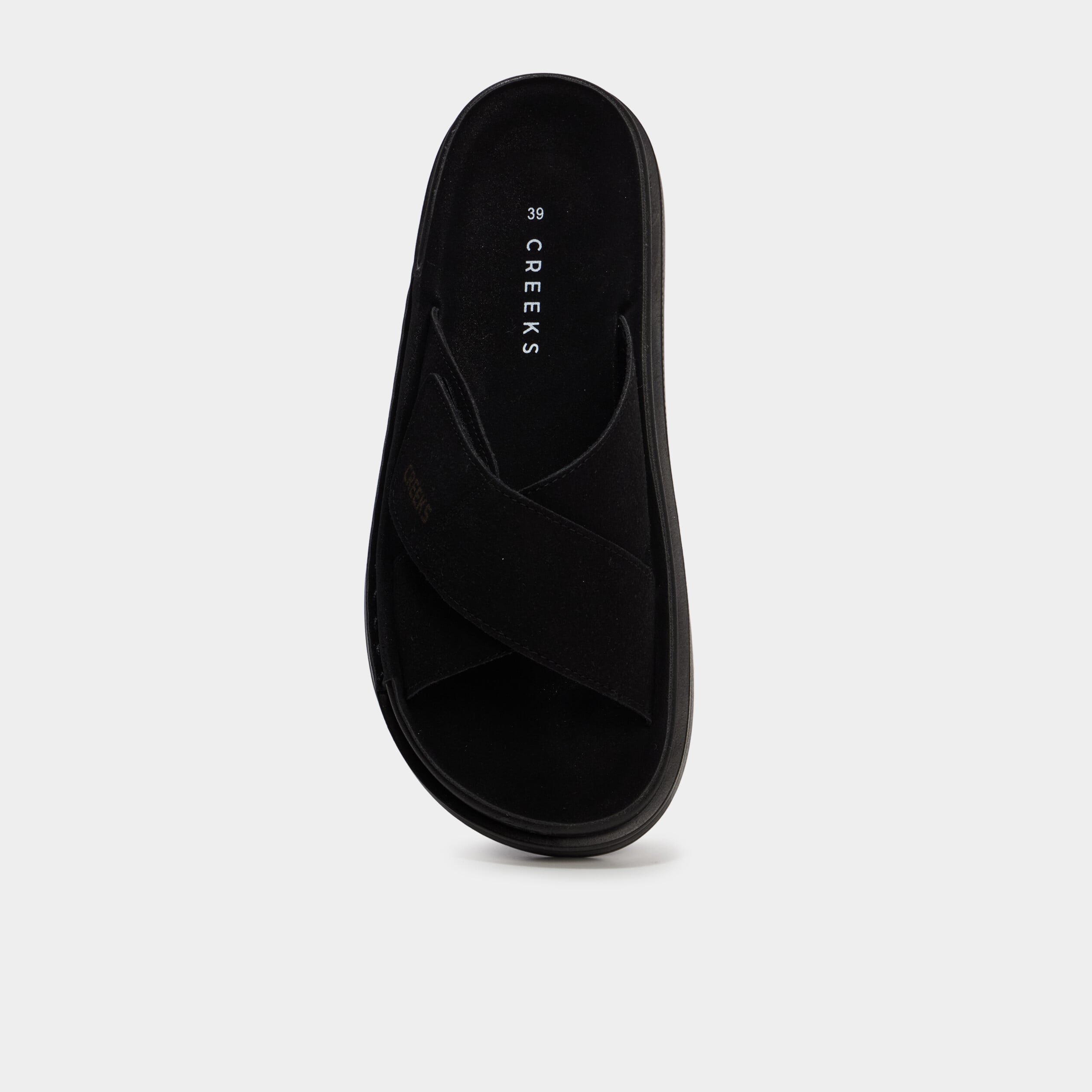 Mules &agrave; scratchs effet su&eacute;dine noir femme