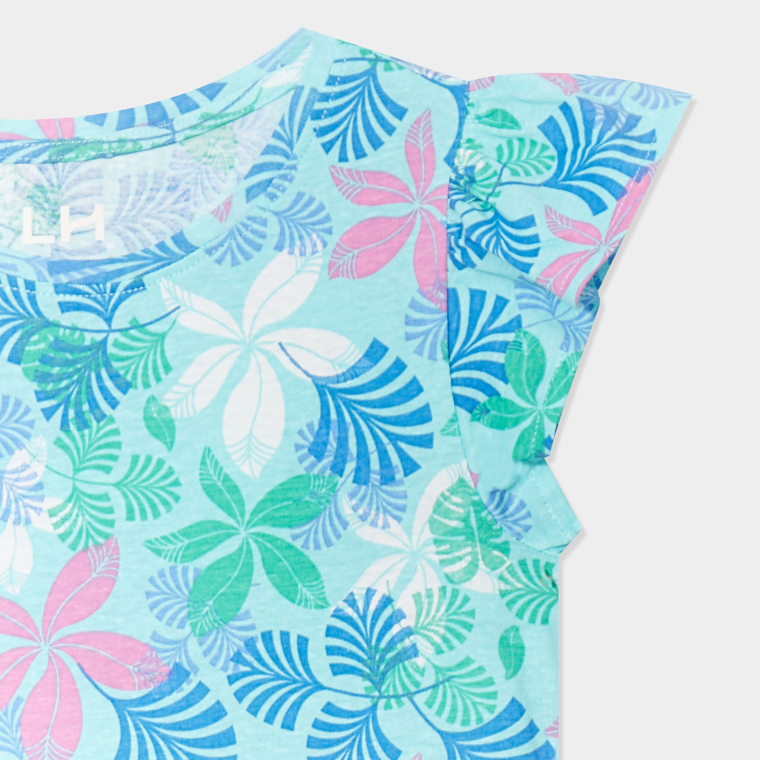 robe courte evasee a volants bleu clair fille Robe courte évasée à volants bleu clair fille