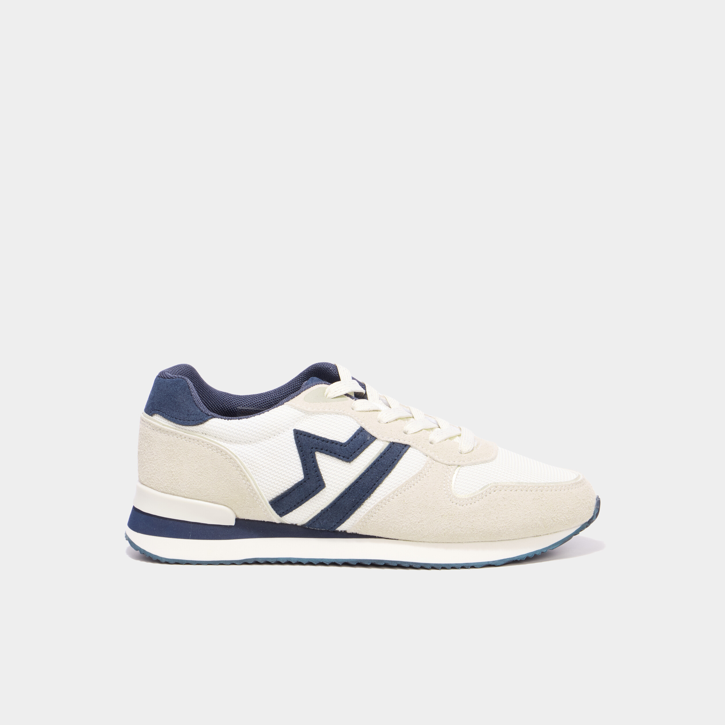 Baskets bi-mati&egrave;re &agrave; lacets Creeks gris clair femme