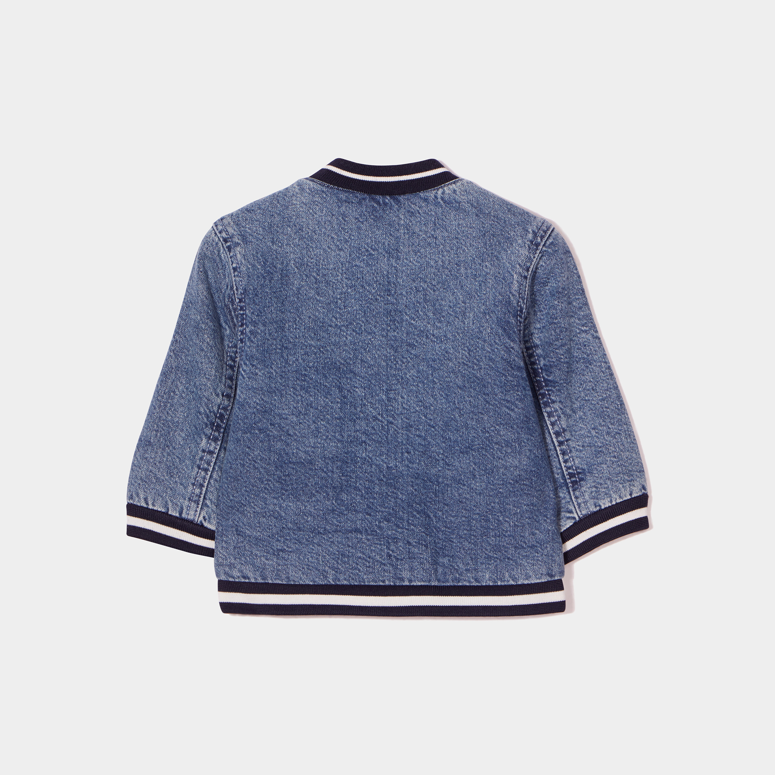 veste teddy en jean avec patchs creeks denim double stone bebeg Veste teddy en jean avec patchs Creeks denim double stone bébé garçon