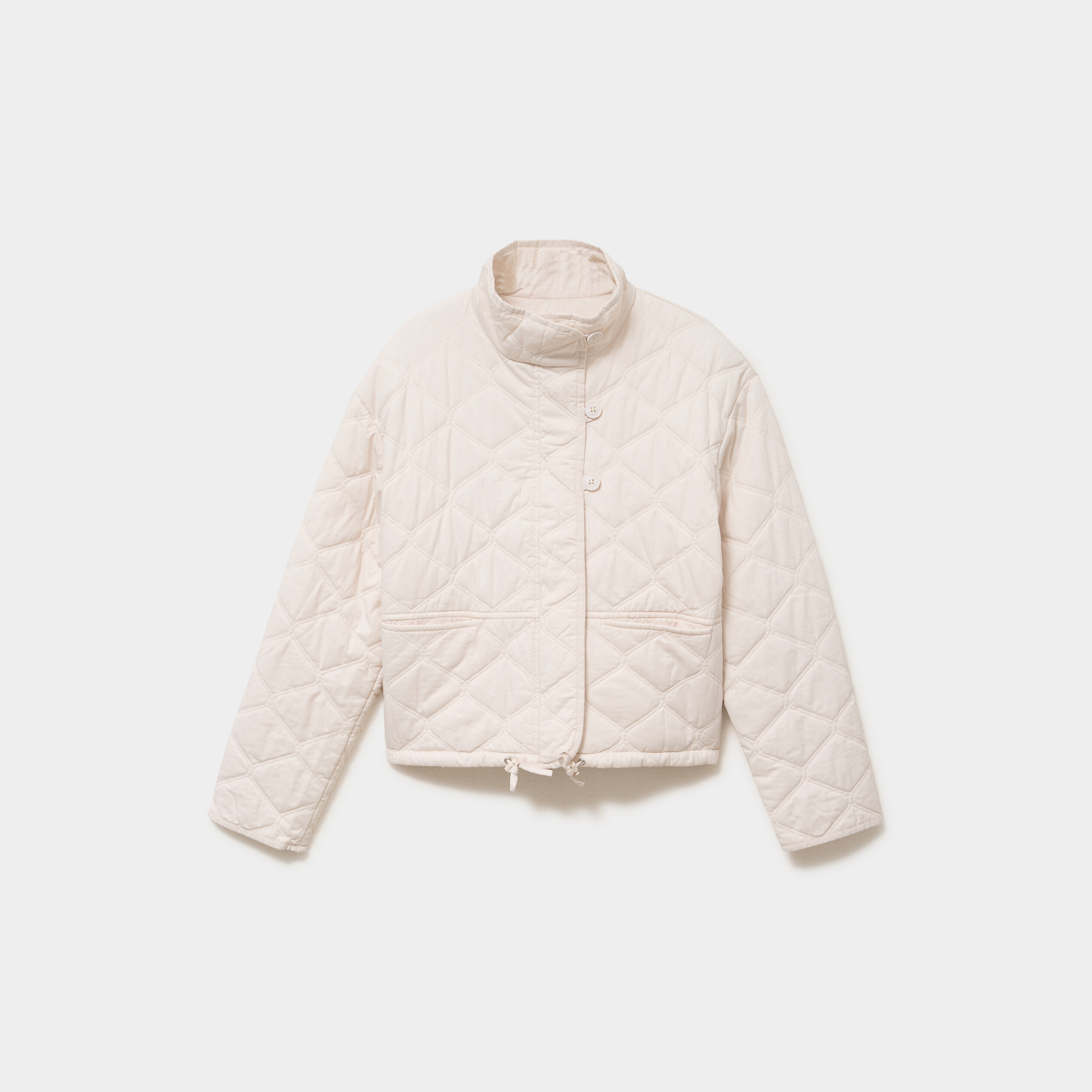 Veste matelass&eacute;e taille ajustable ivoire femme