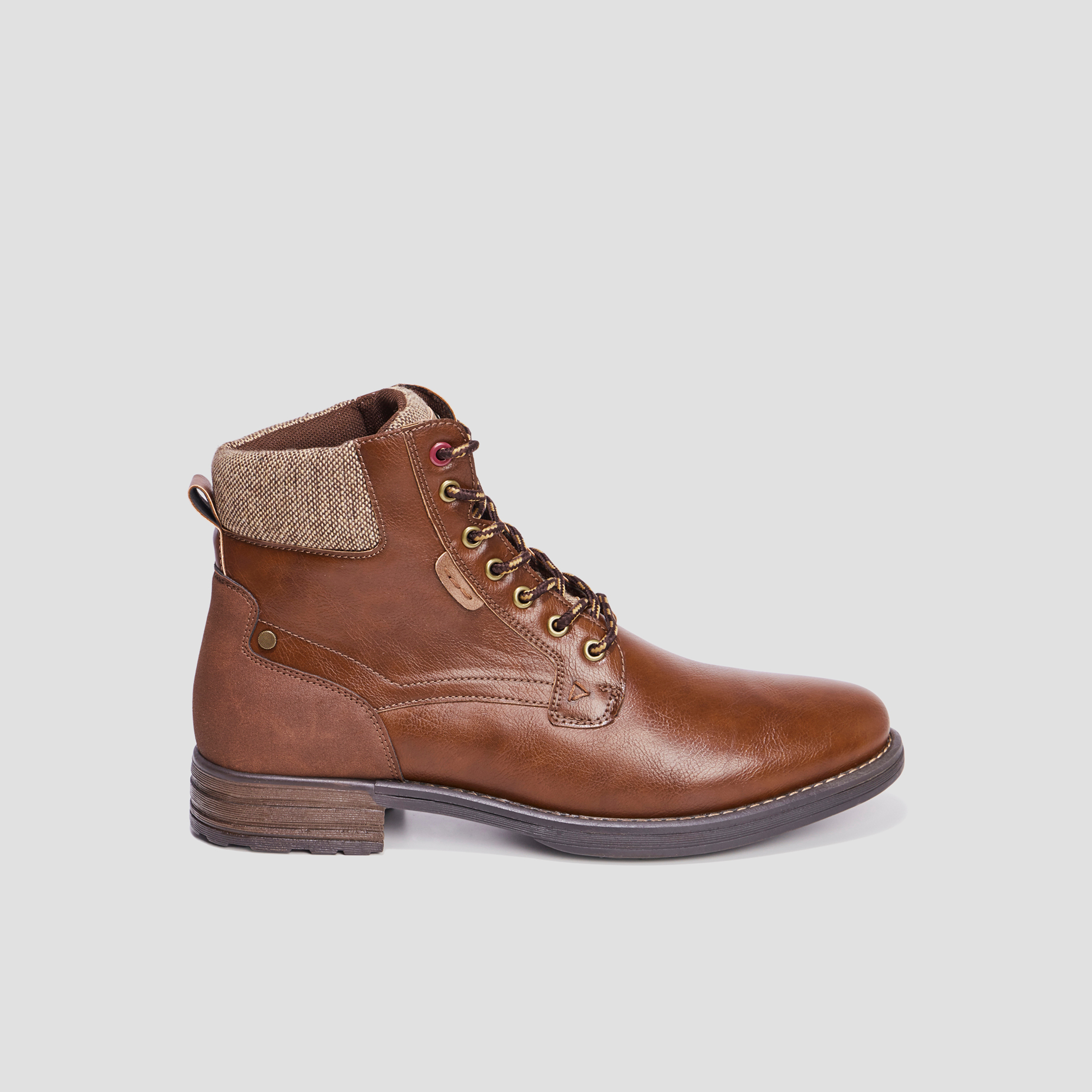Bottines lacets bi mati res Bicux marron homme La Halle