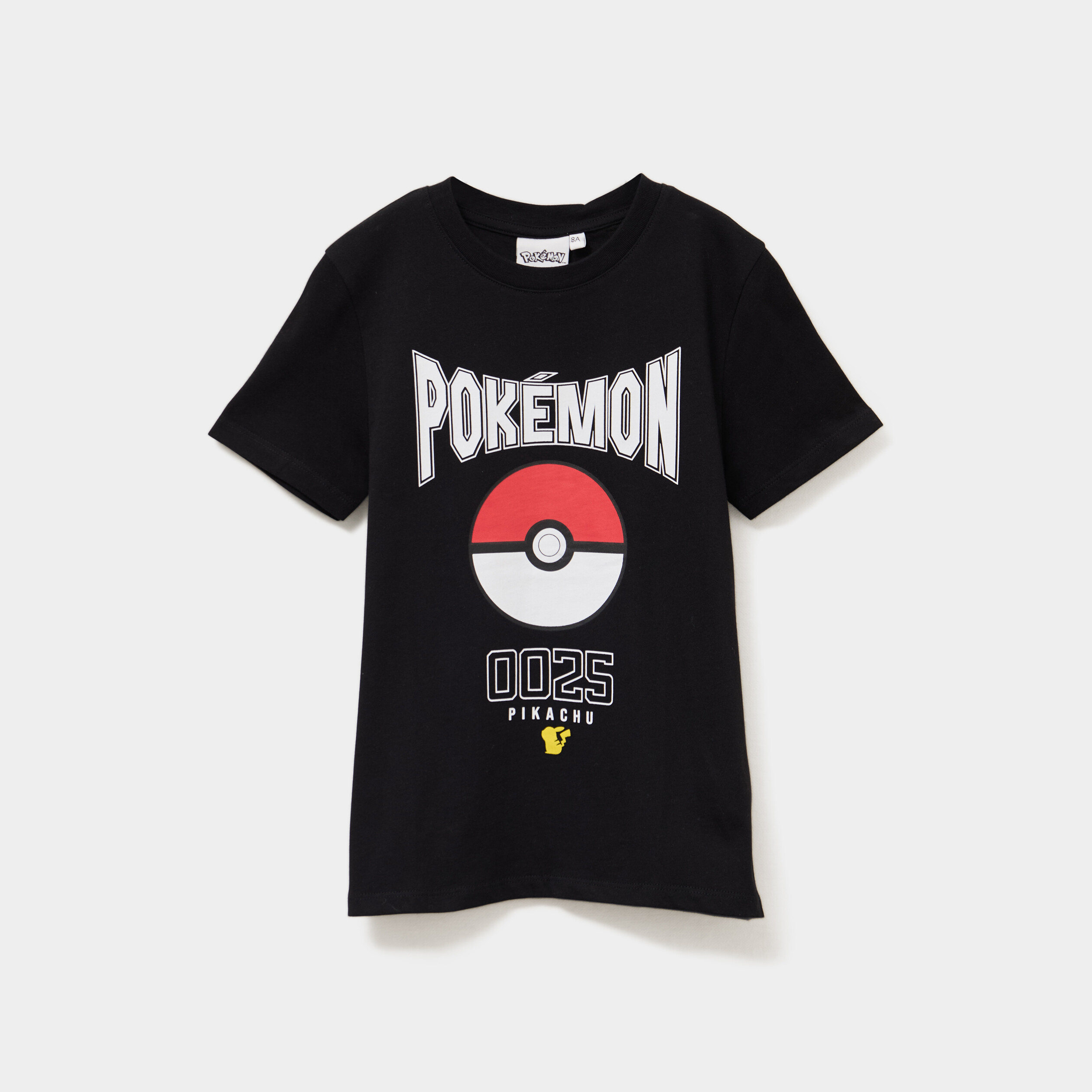 t shirt manches courtes coton pokemon noir garcon T-shirt manches courtes coton Pokémon noir garçon