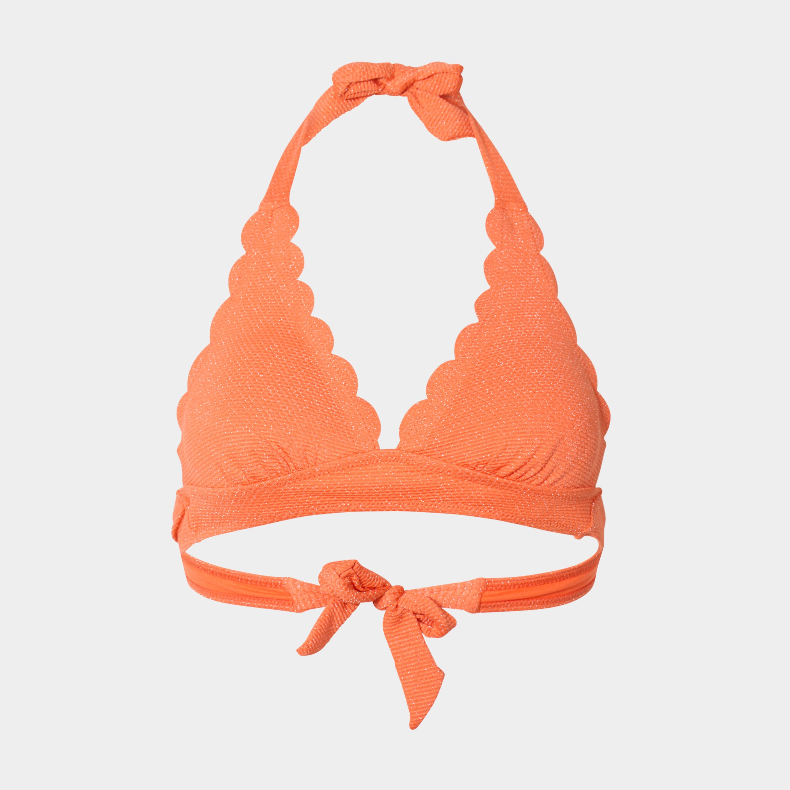 Haut de maillot de bain triangle orange femme