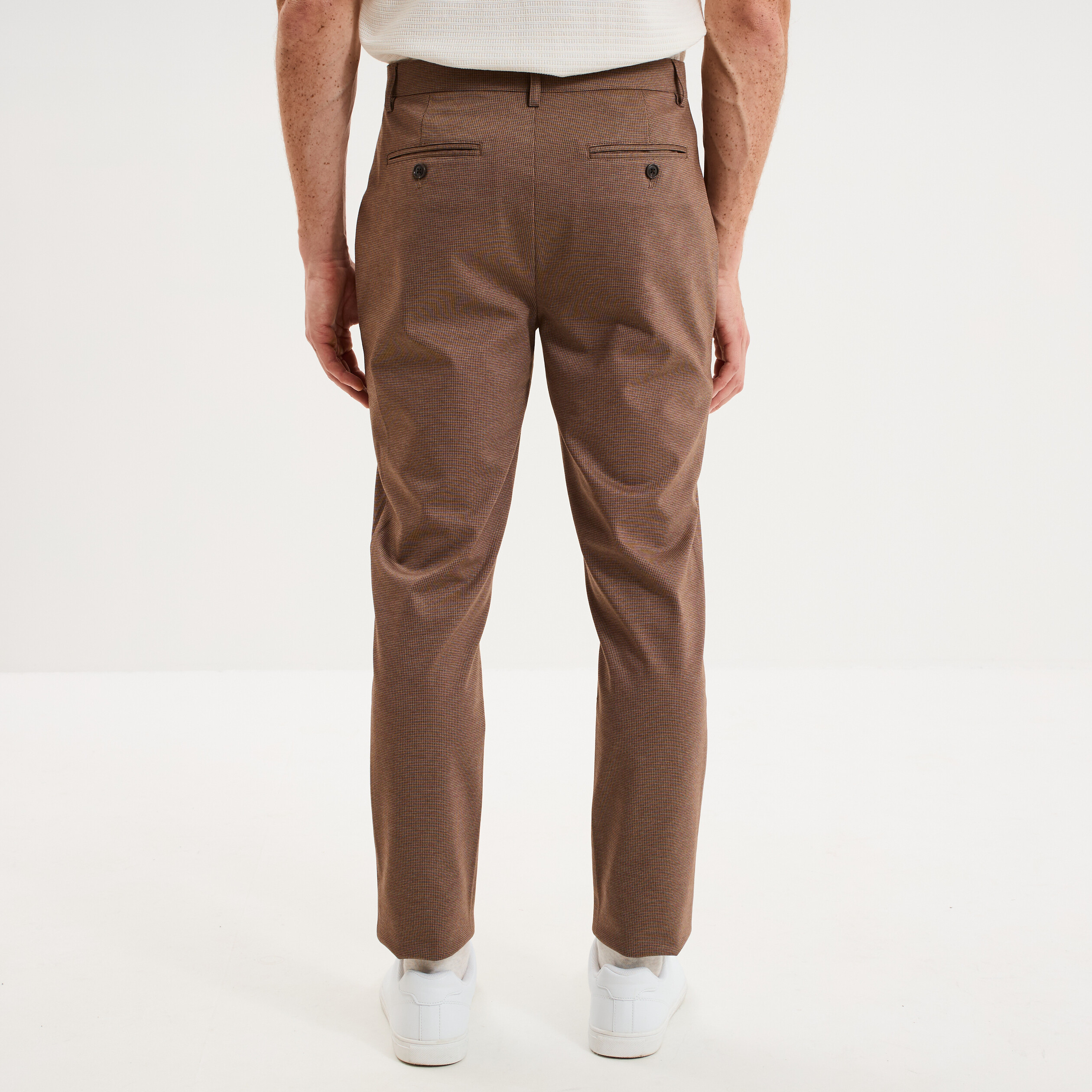 Pantalon chino slim taupe homme