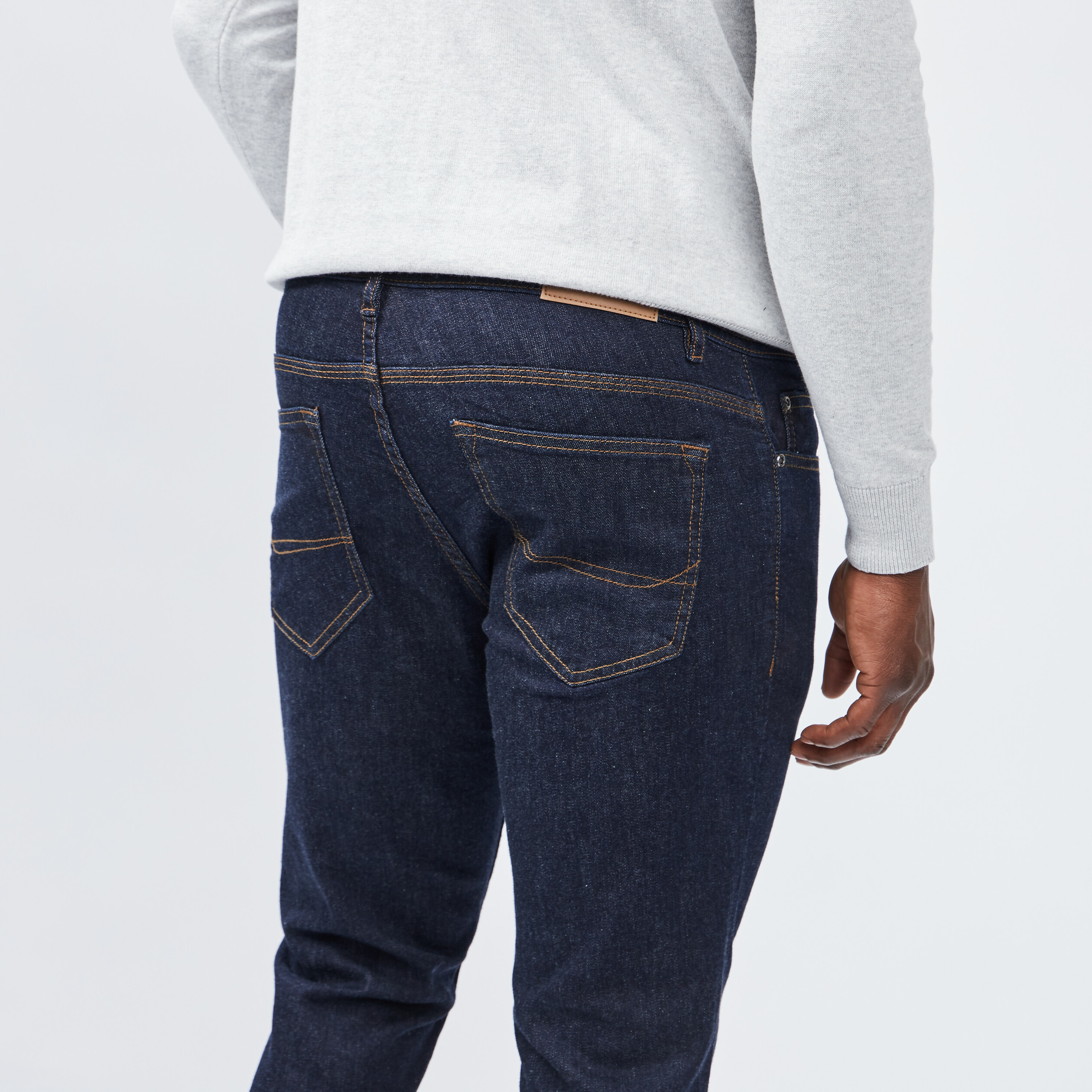 Jeans slim taille standard denim brut homme La Halle