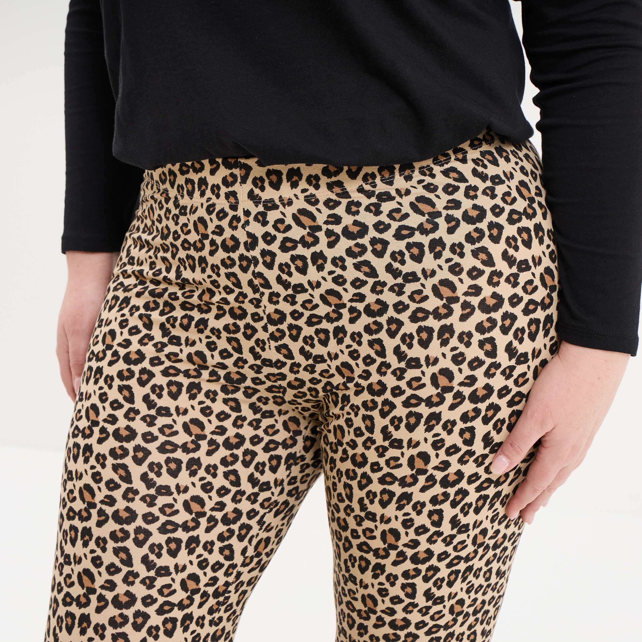 Legging en coton sable femme grande taille