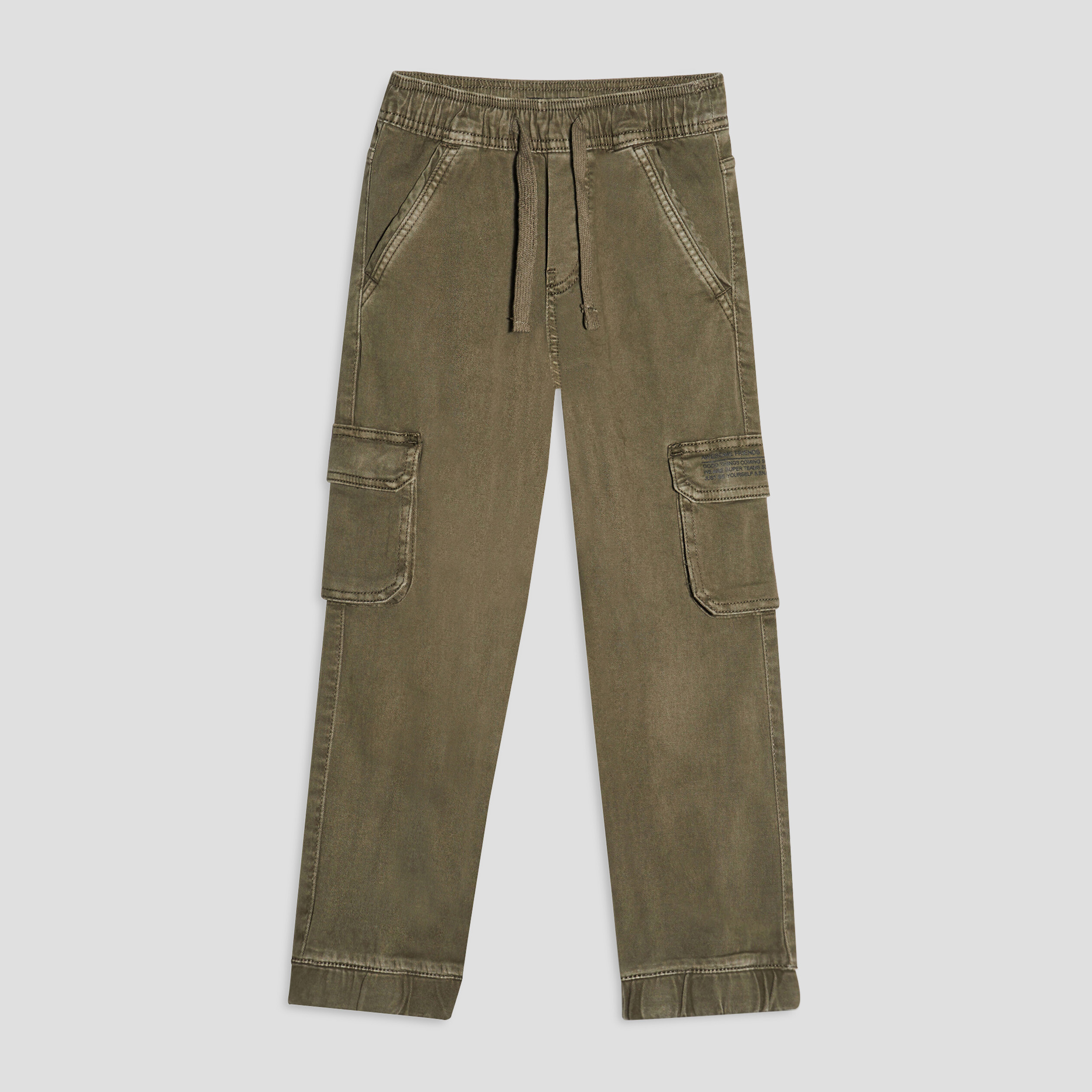 Pantalon jogger vert kaki gar&ccedil;on