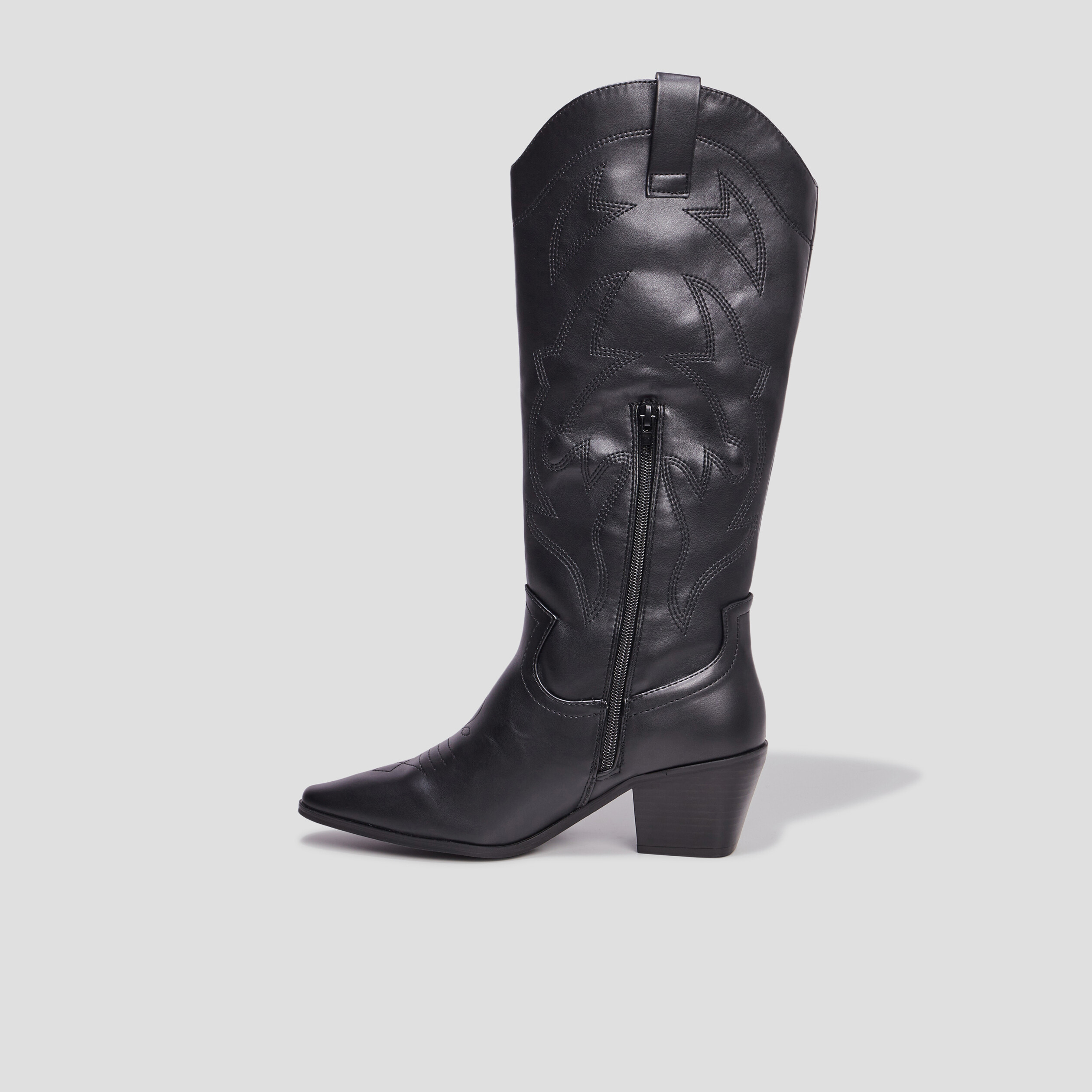 BOTTE SANTIAG NOIR - Bottes Femme