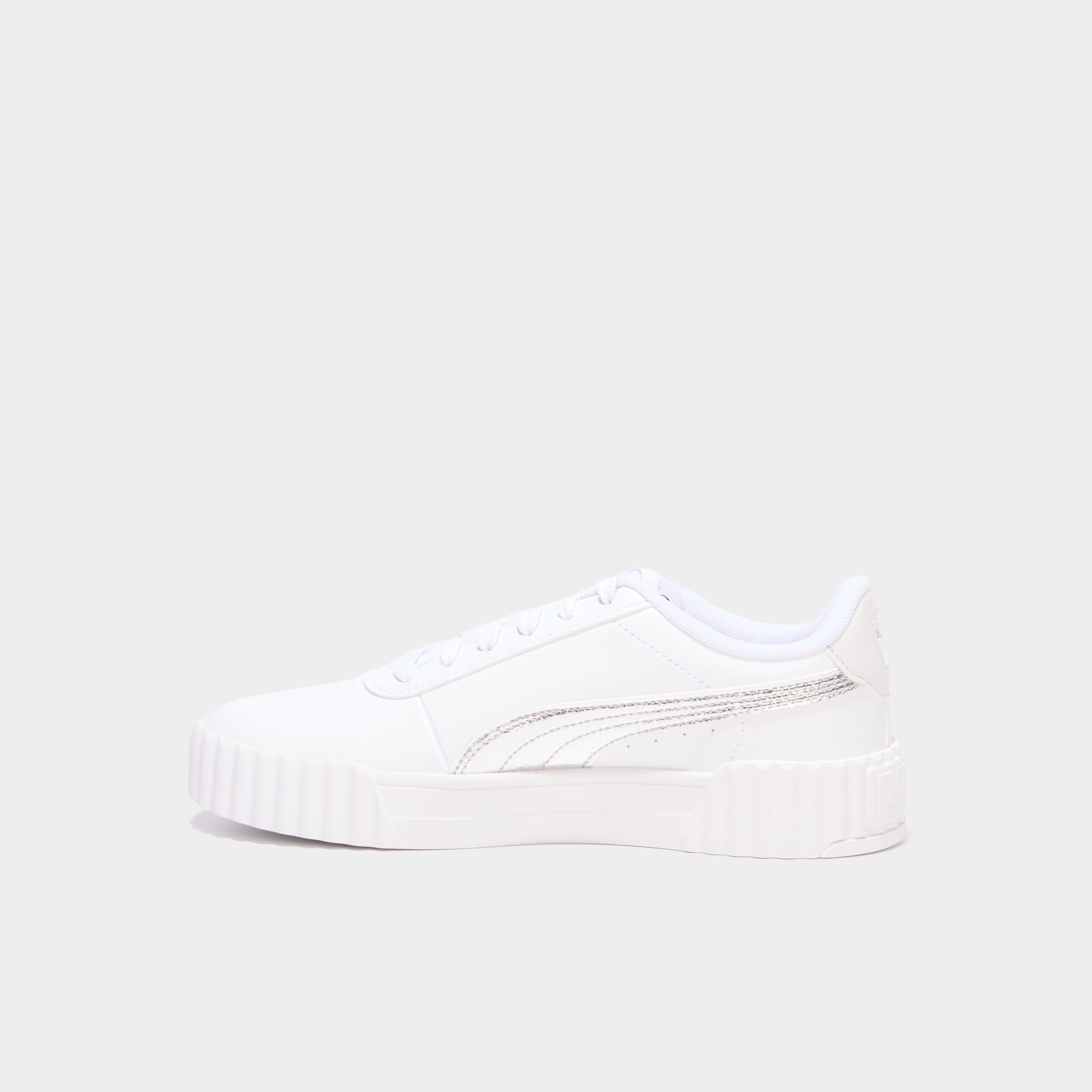 Tennis basses &agrave; lacets Carina 3.0 Puma gris argent femme
