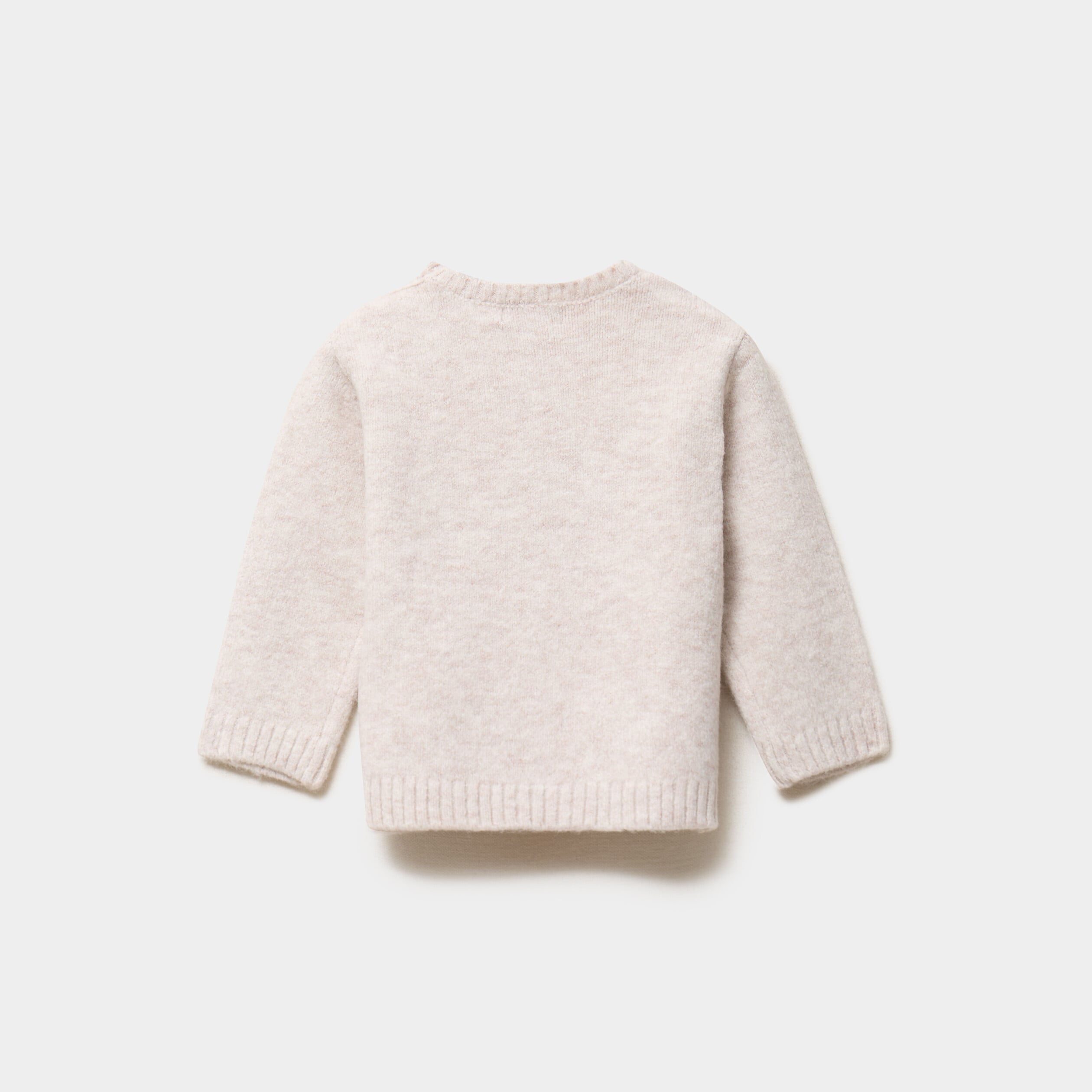Pull &eacute;paule boutonn&eacute;e manches longues beige b&eacute;b&eacute; gar&ccedil;on