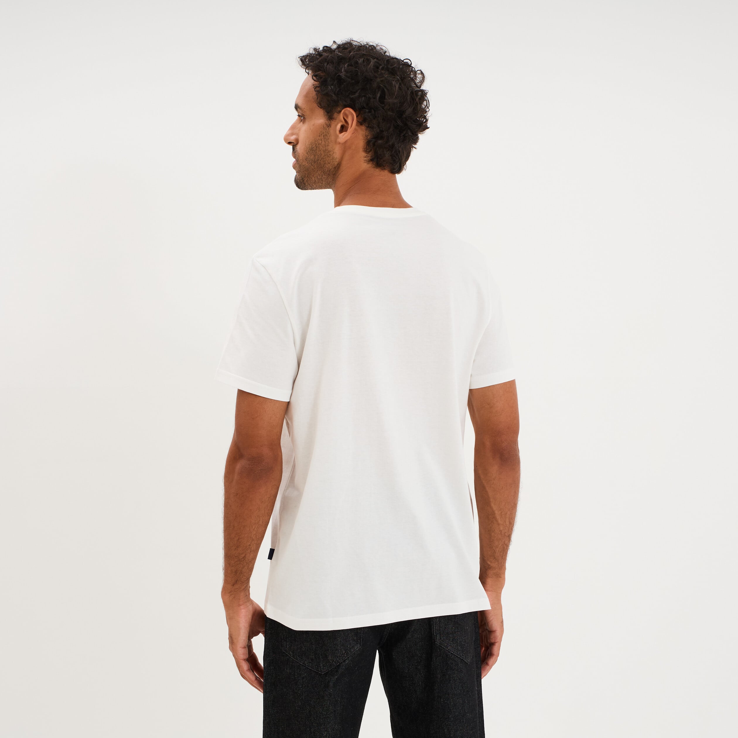 T-shirt manches courtes coton blanc homme