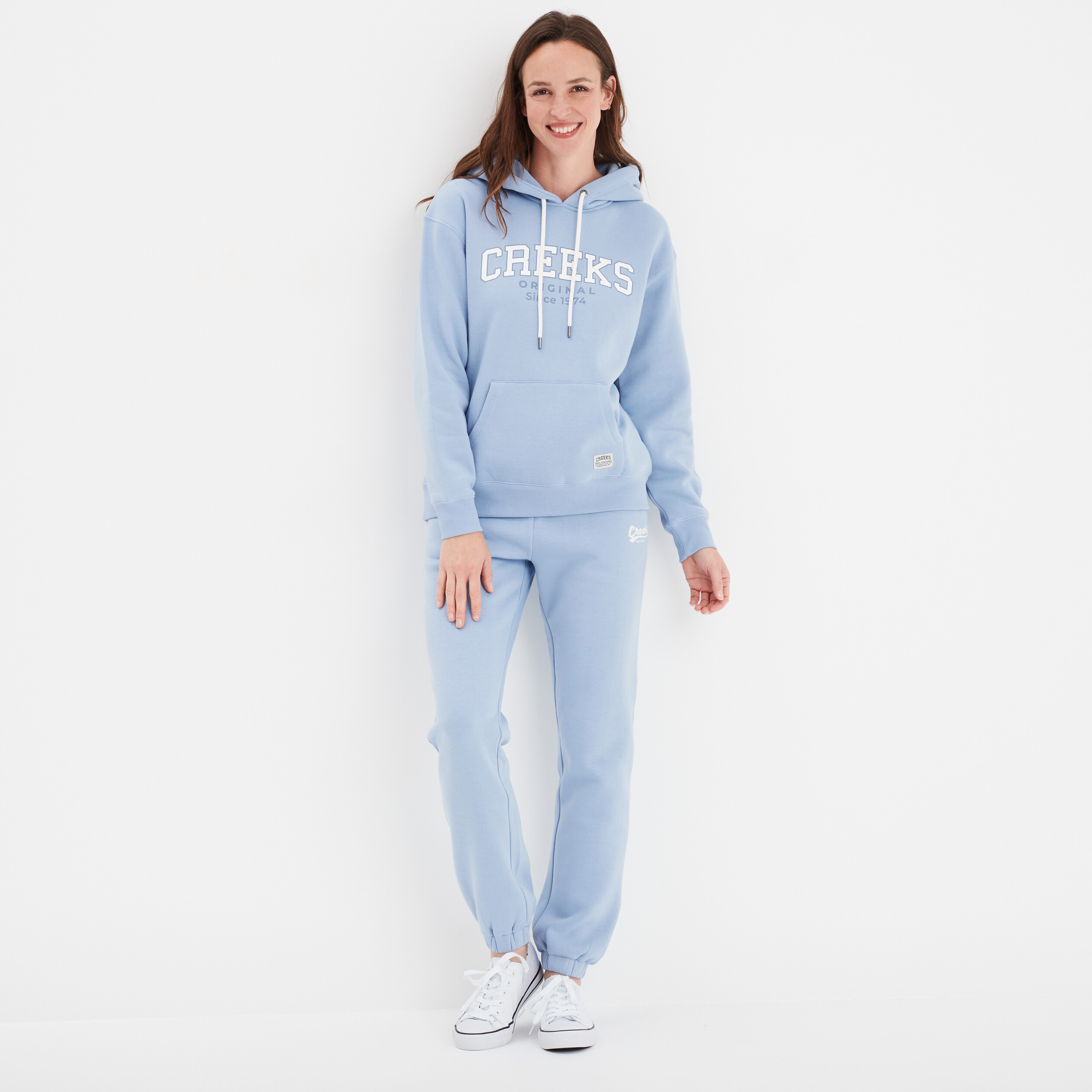 sweat a capuche hoodie creeks original bleu clair femme Sweat à capuche hoodie Creeks Original bleu clair femme