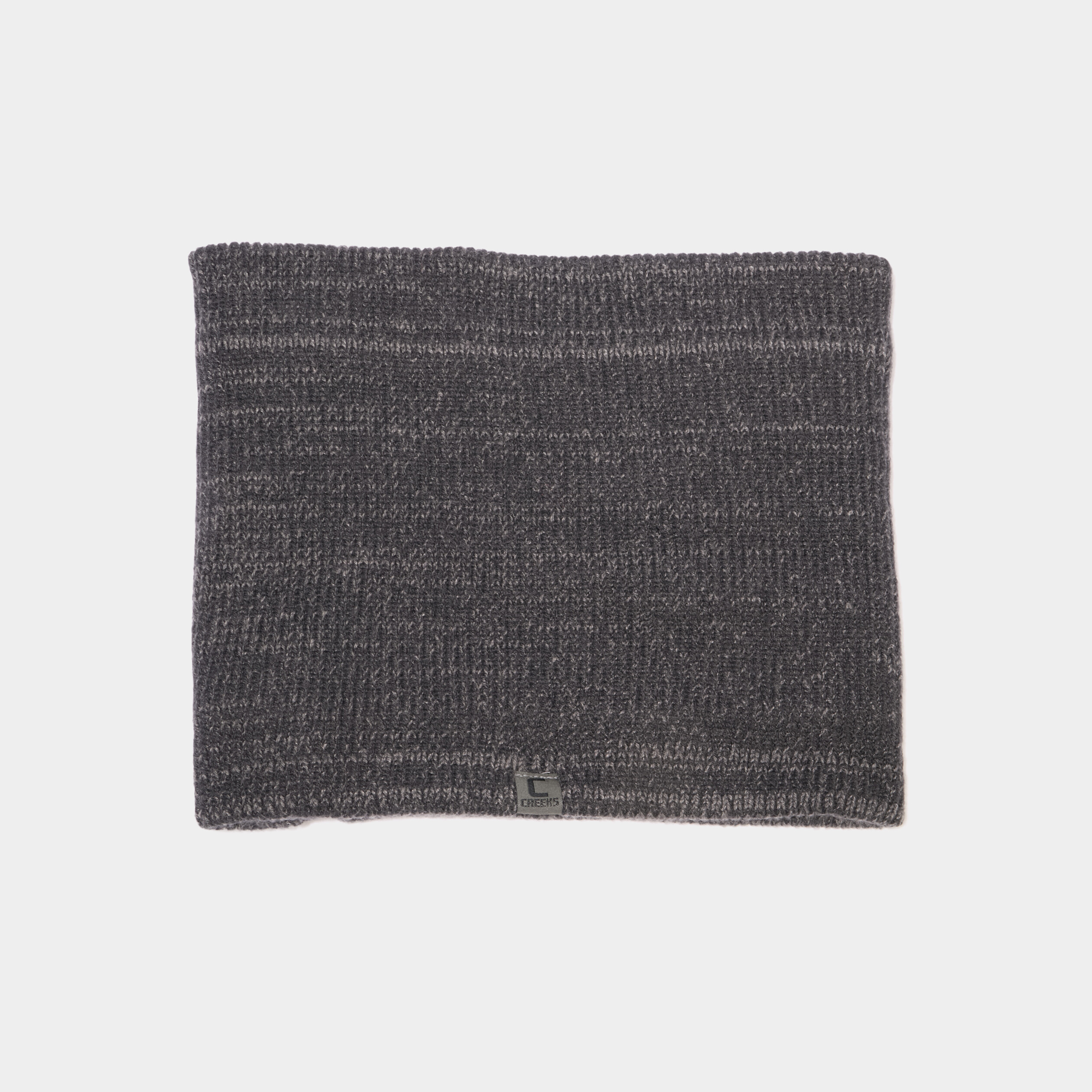 Tour de cou tricot&eacute; doubl&eacute; gris fonc&eacute; homme
