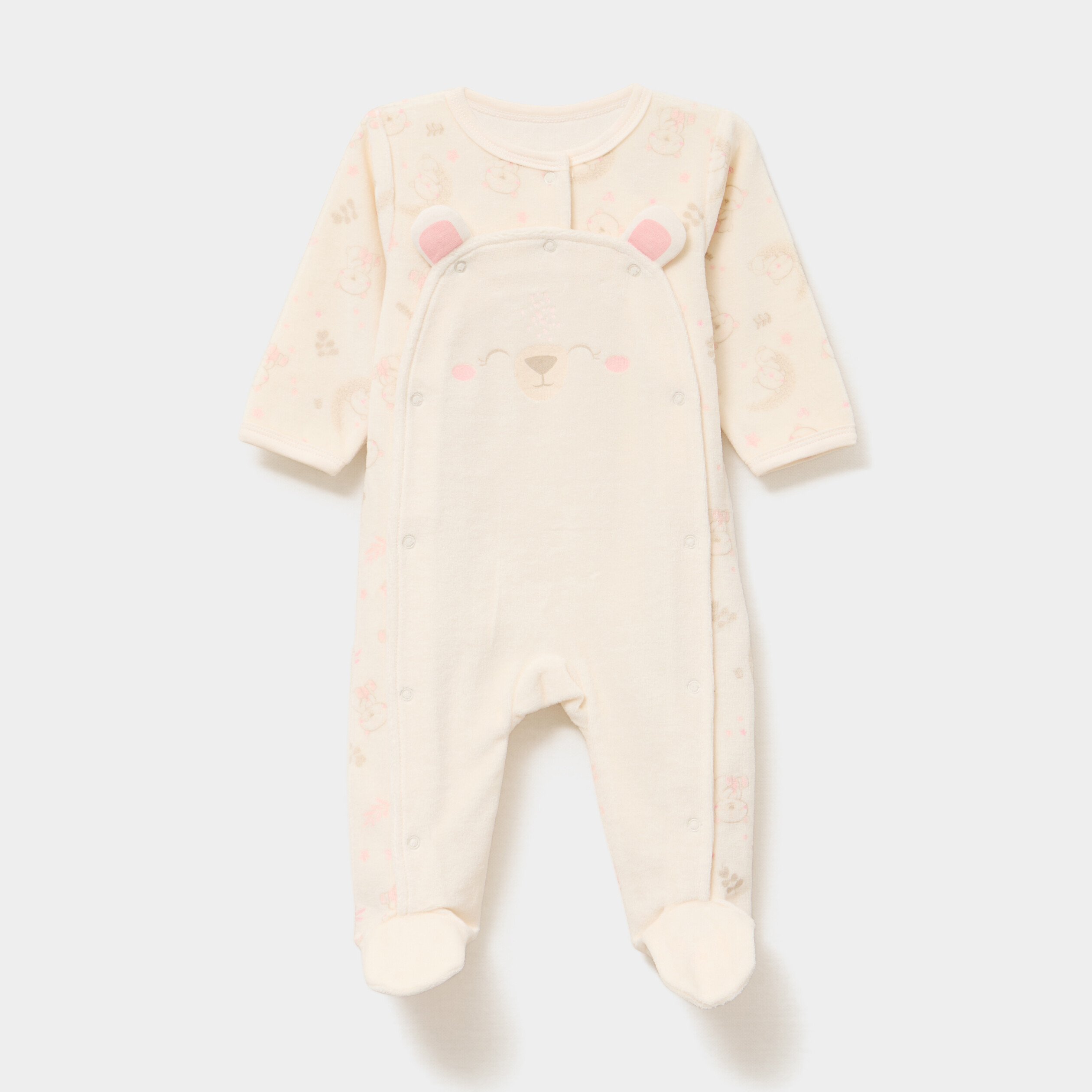 dors bien effet velours manches longues ivoire bebe Dors-bien effet velours manches longues ivoire bébé