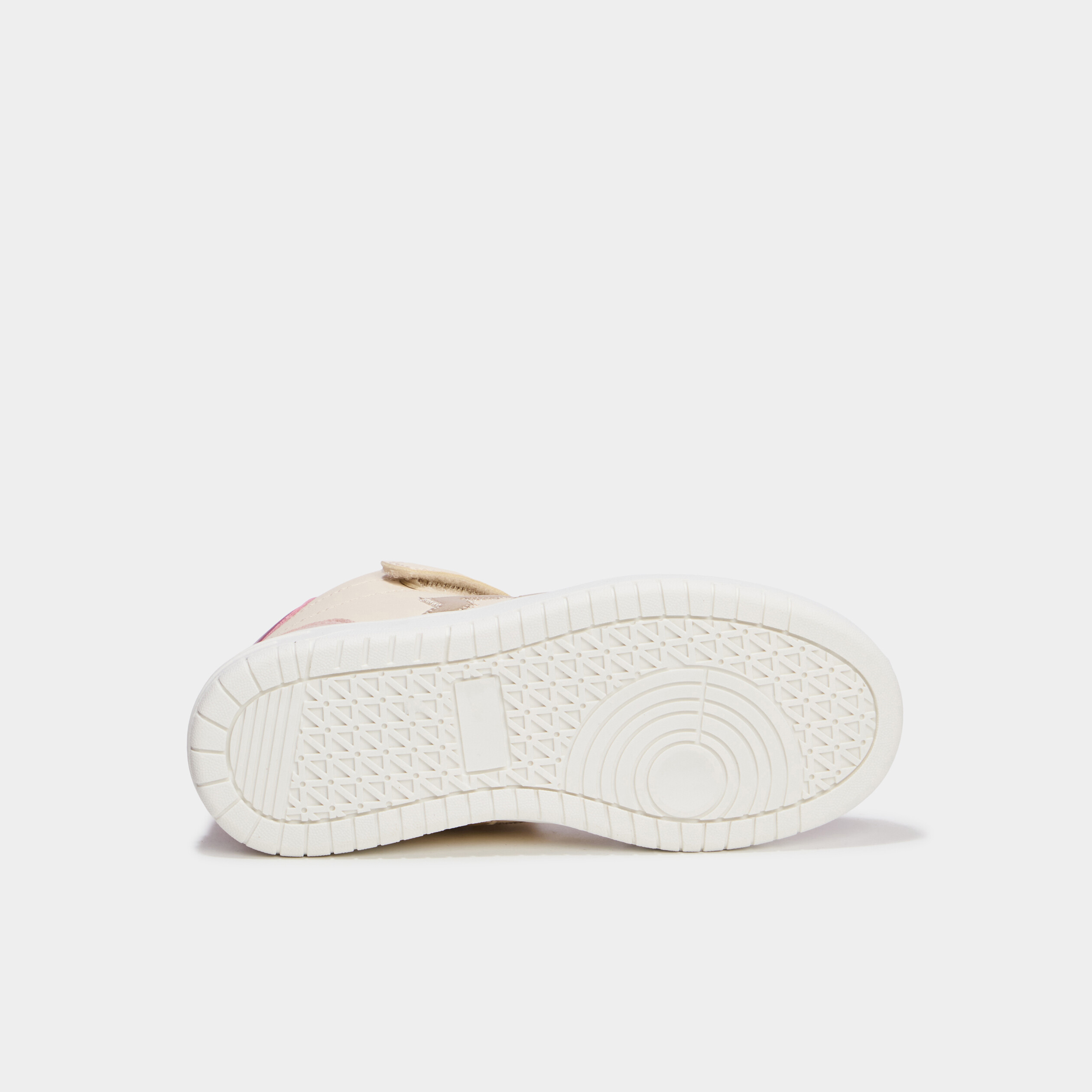 Baskets montantes avec scratchs creme fille