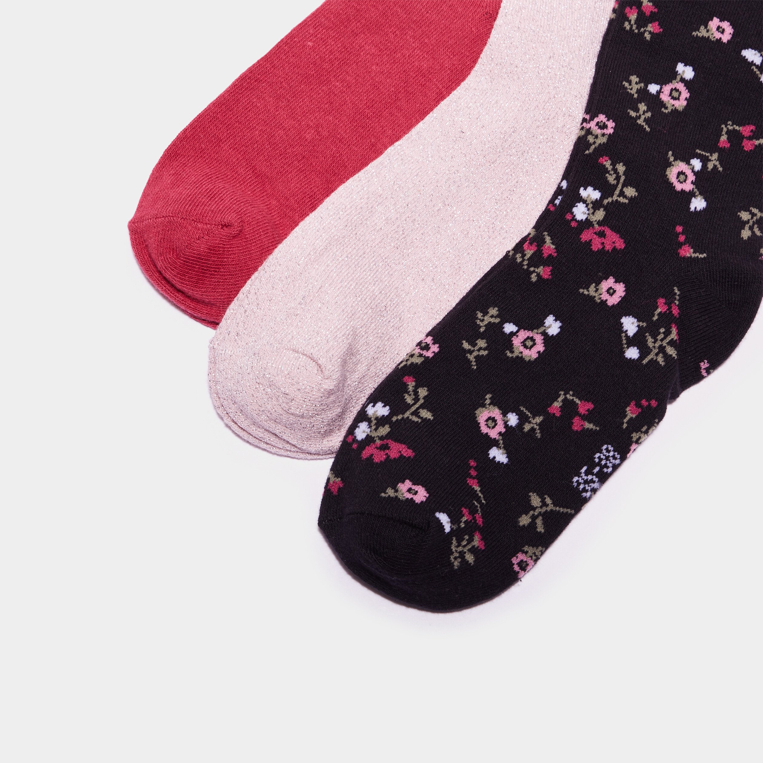 lot 3 collants opaques coton multicolore fille Lot 3 collants opaques coton multicolore fille